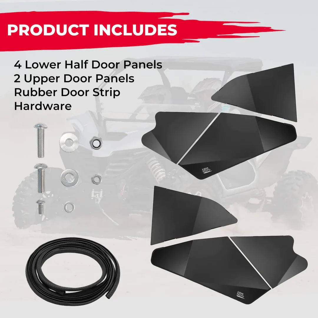 Photo of Lower Doors Inserts & Soft Cab Enclosures for CFMOTO ZForce 950 by Kemimoto - Premium for UTVs / Side by Sides