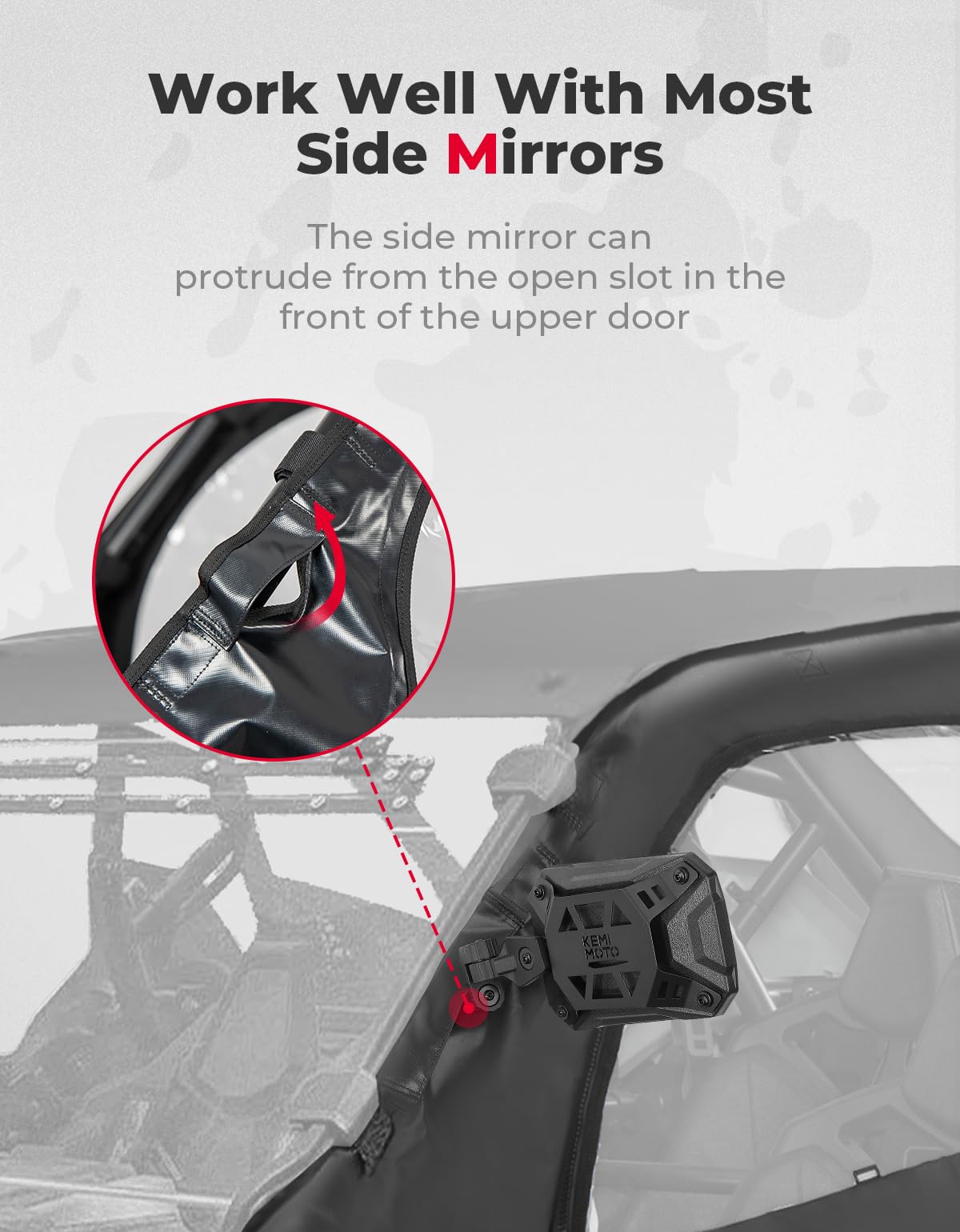 Photo of Soft Upper Door Cab Enclosure Set for Polaris RZR PRO XP 4/Turbo R 4 by Kemimoto - Premium for UTVs / Side by Sides