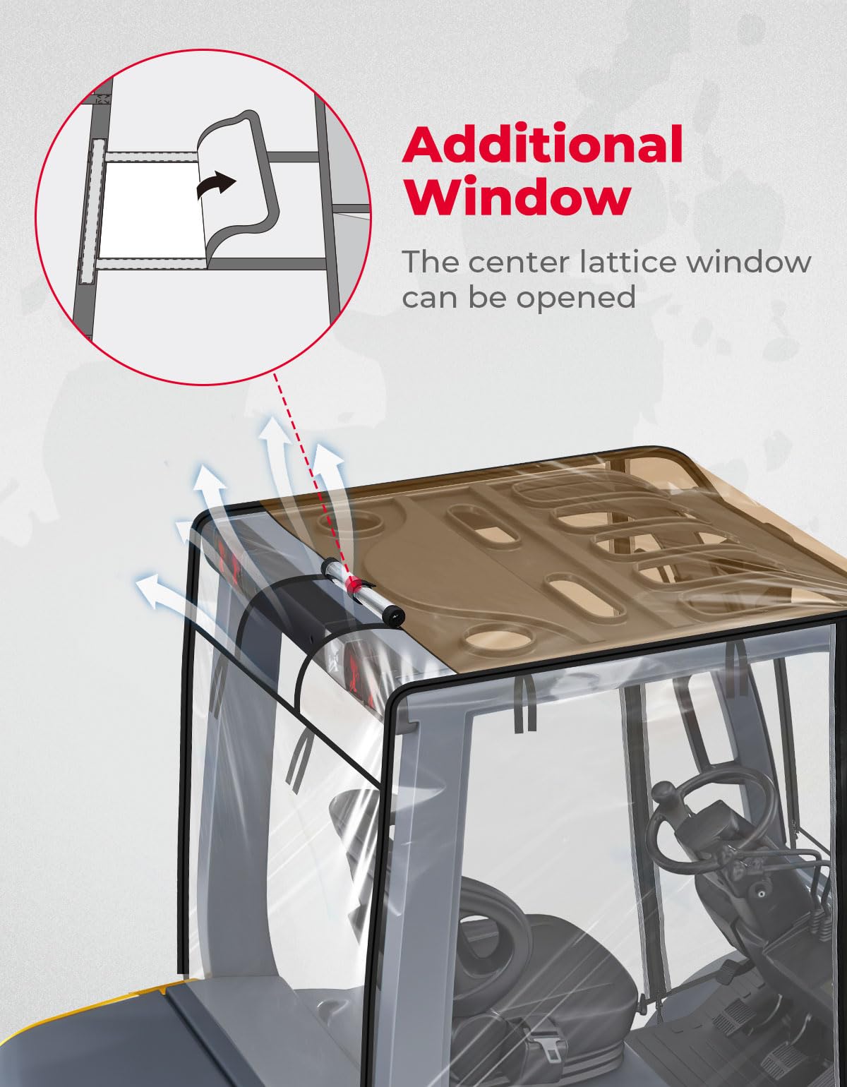 Photo of Universial Clear Forklift Cab Enclosures up to 8000 lbs Truck by Kemimoto - Premium for UTVs / Side by Sides