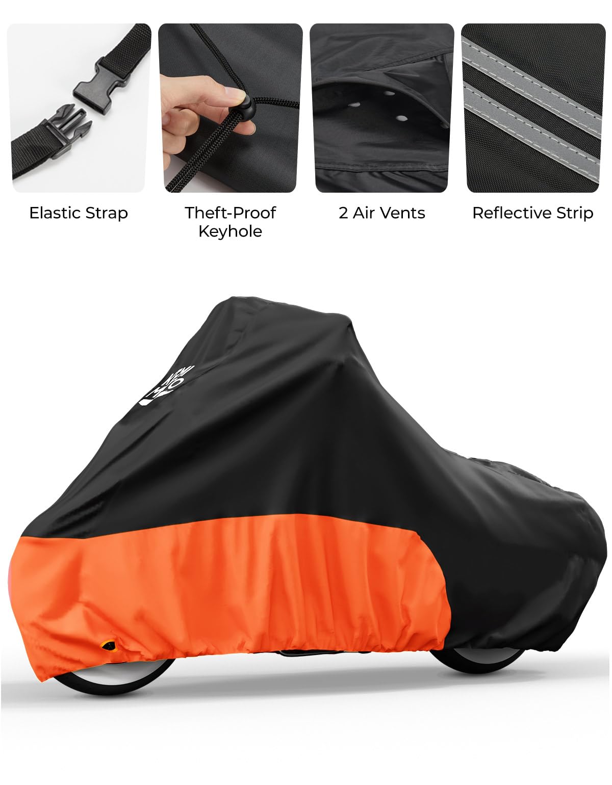 Photo of Motorcycle Cover for Softail Dyna Models by Kemimoto - Premium for UTVs / Side by Sides