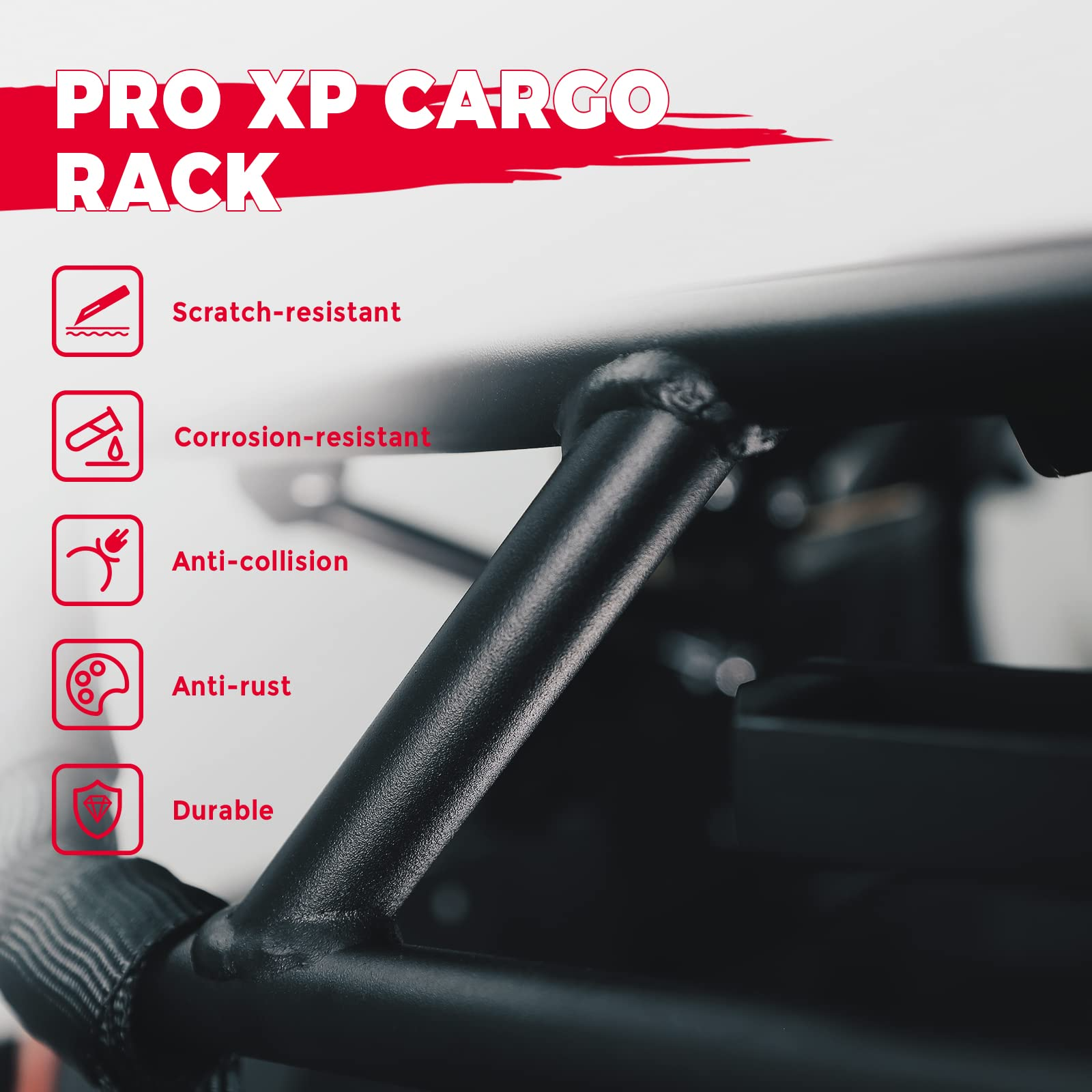 Photo of Storage Cargo Tire Rack for Polaris RZR PRO XP (2020-2024) by Kemimoto - Premium for UTVs / Side by Sides