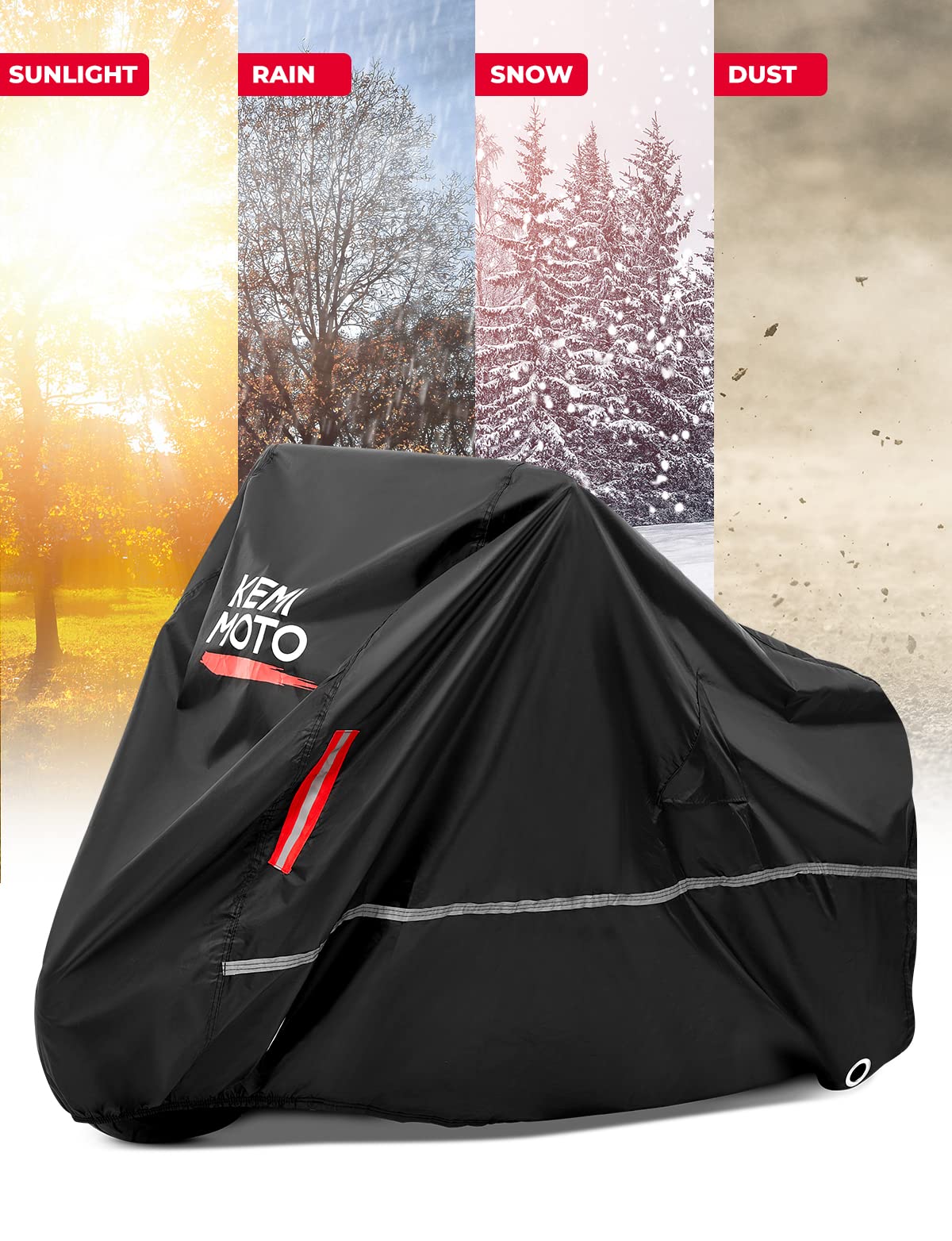 Photo of Weatherproof Motorcycle Cover for Grom Navi Ruckus Scooter by Kemimoto - Premium for UTVs / Side by Sides