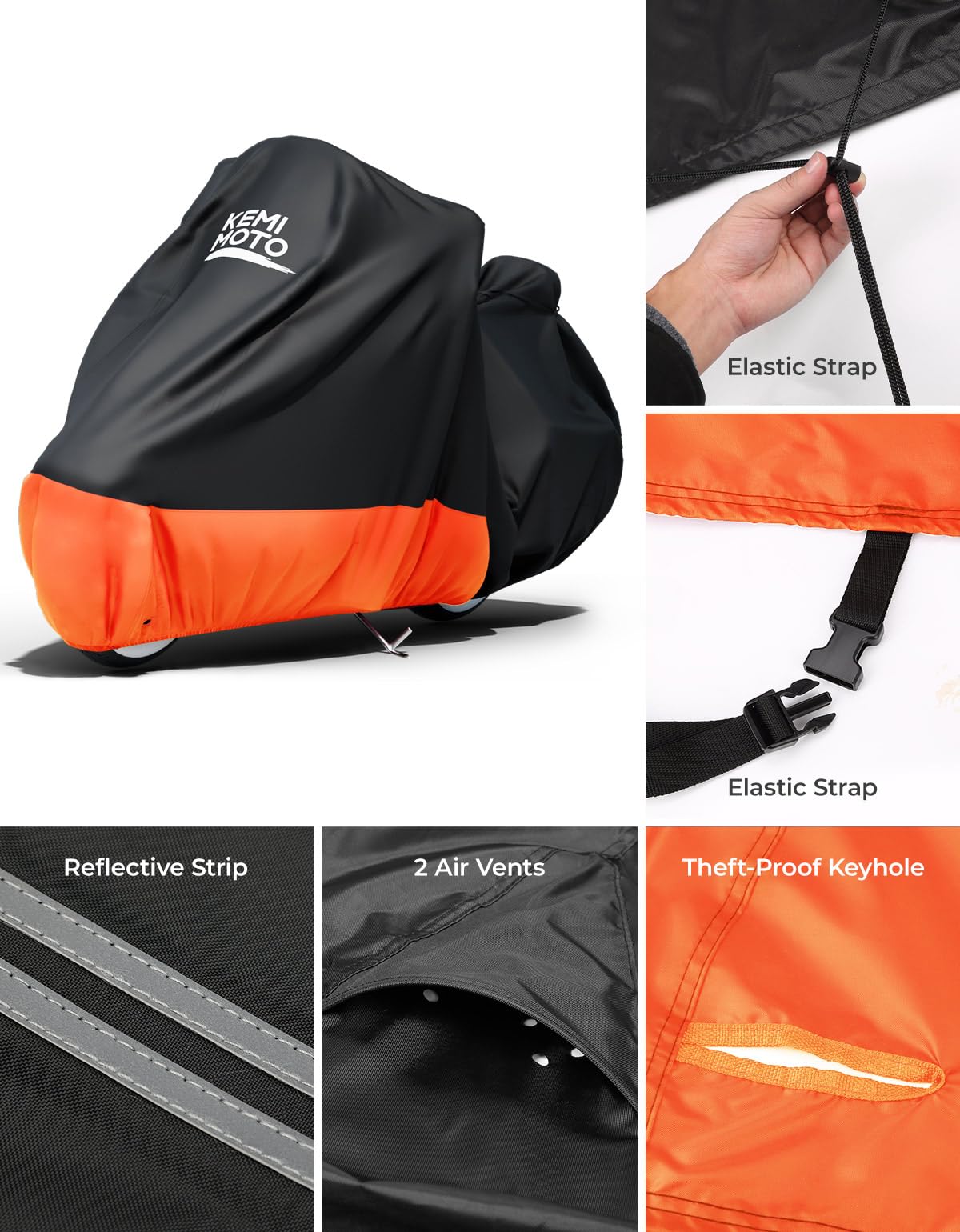 Photo of Motorcycle Cover for Touring Models by Kemimoto - Premium for UTVs / Side by Sides