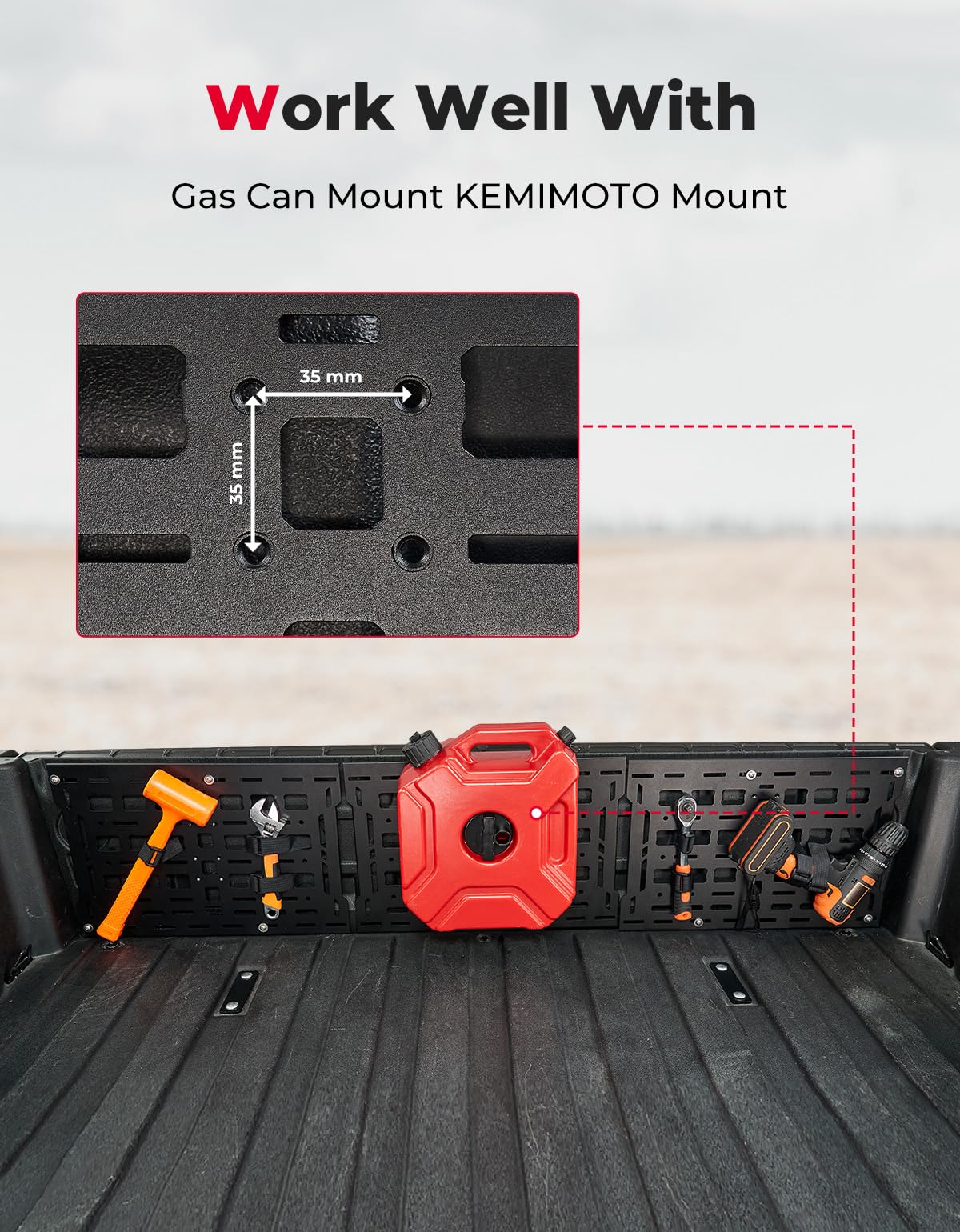 Photo of Molle Panel 3-Pack for Can-Am Defender HD10|9|8|7|5 by Kemimoto - Premium for UTVs / Side by Sides
