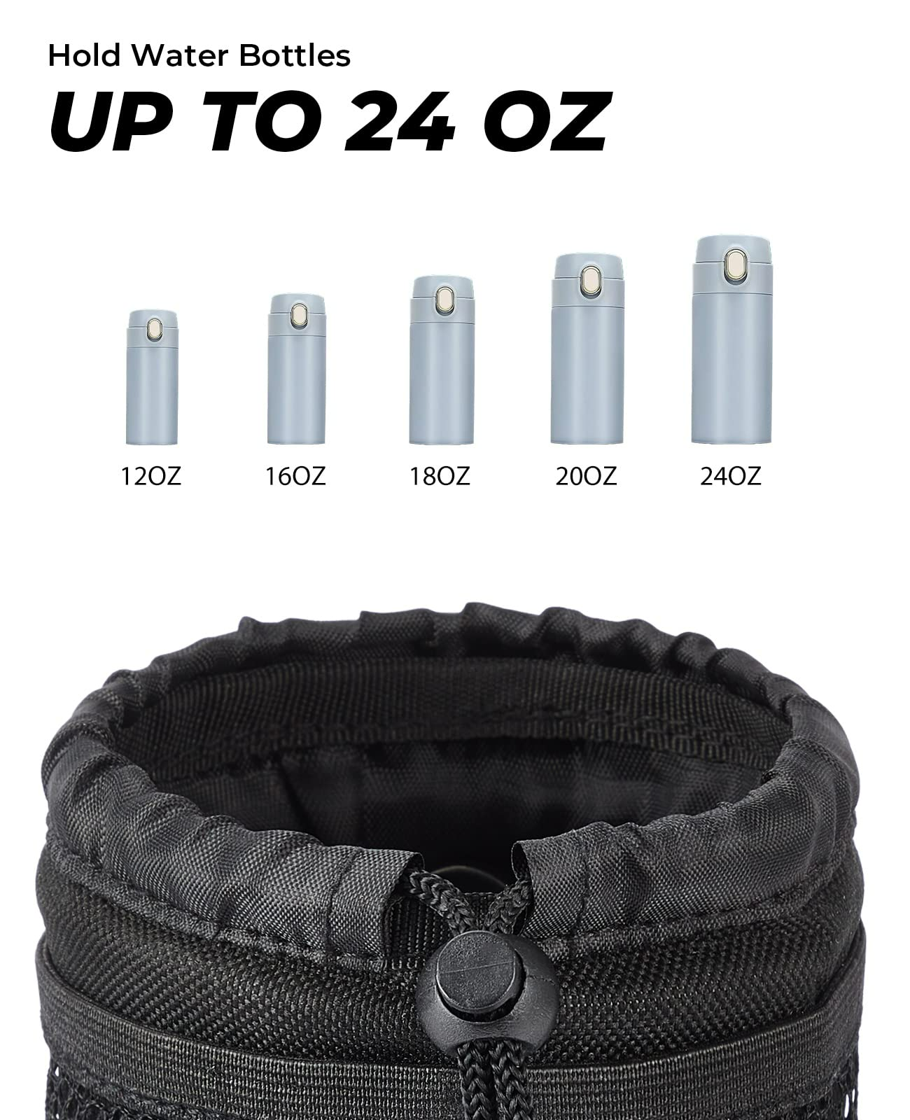 Photo of Universal Oxford Fabric Cup Holder with 0.6"-1.5" Alligator Clamp by Kemimoto - Premium for UTVs / Side by Sides