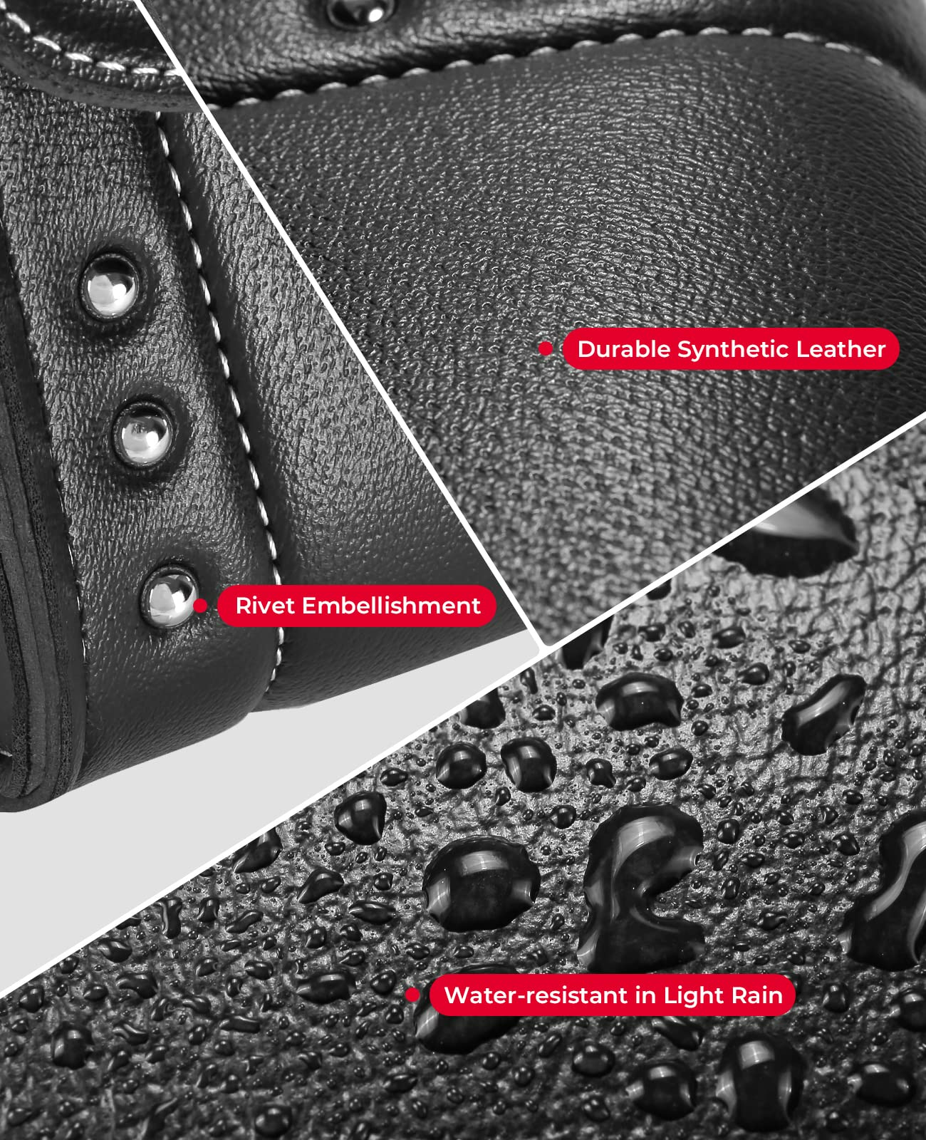 Photo of Motorcycle Windshield Bag Windscreen Studded Pouch for Road King by Kemimoto - Premium for UTVs / Side by Sides