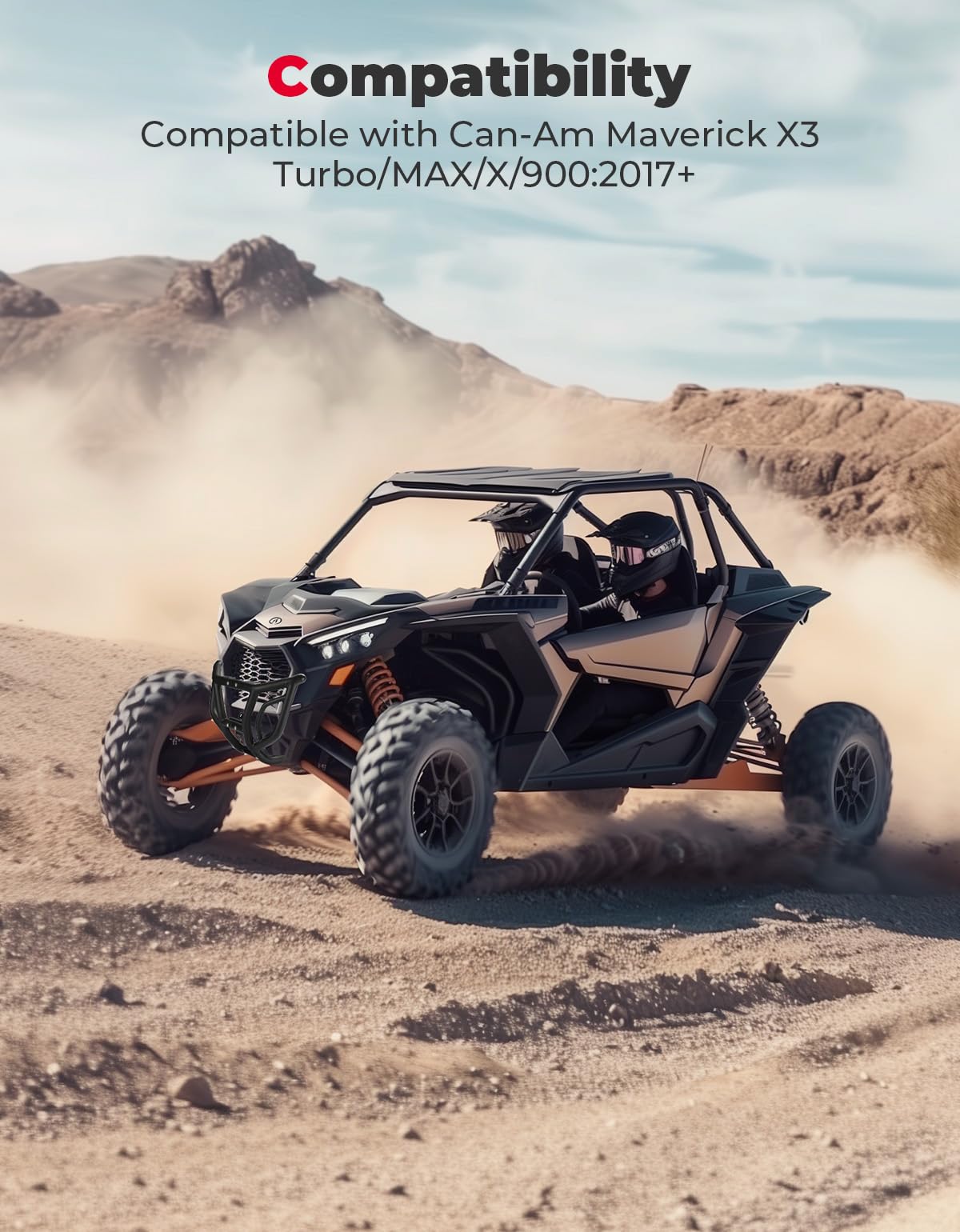 Photo of Spotlight Ready Front Bumper for Can-Am Maverick X3/X3 MAX by Kemimoto - Premium for UTVs / Side by Sides