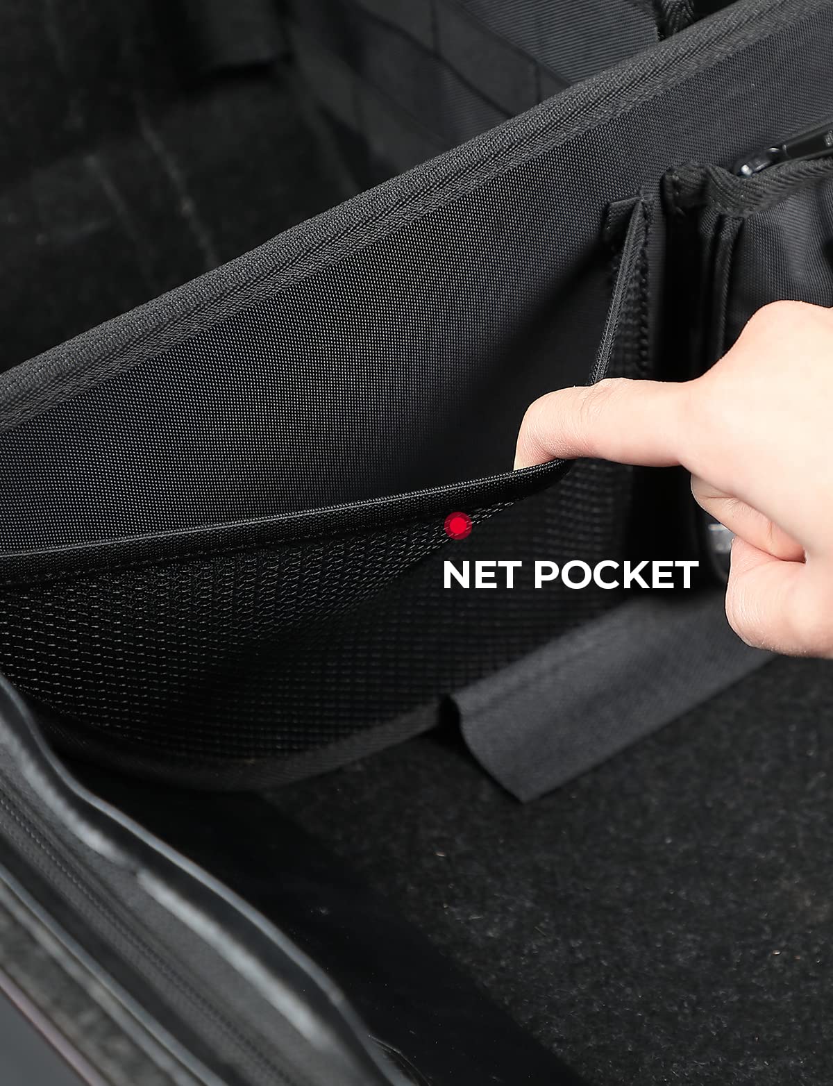 Photo of Tour Pack Organizer with Mesh Pocket and Dividers by Kemimoto - Premium for UTVs / Side by Sides