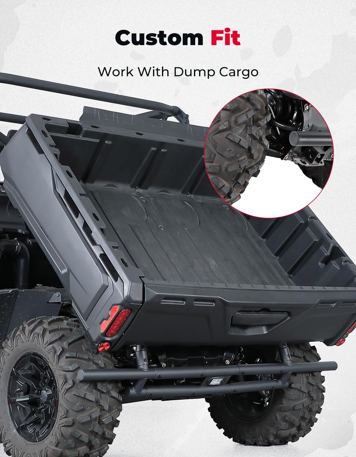 Photo of Rear Bumper With Light For Can Am Defender HD5|7|8|9|10 by Kemimoto - Premium for UTVs / Side by Sides