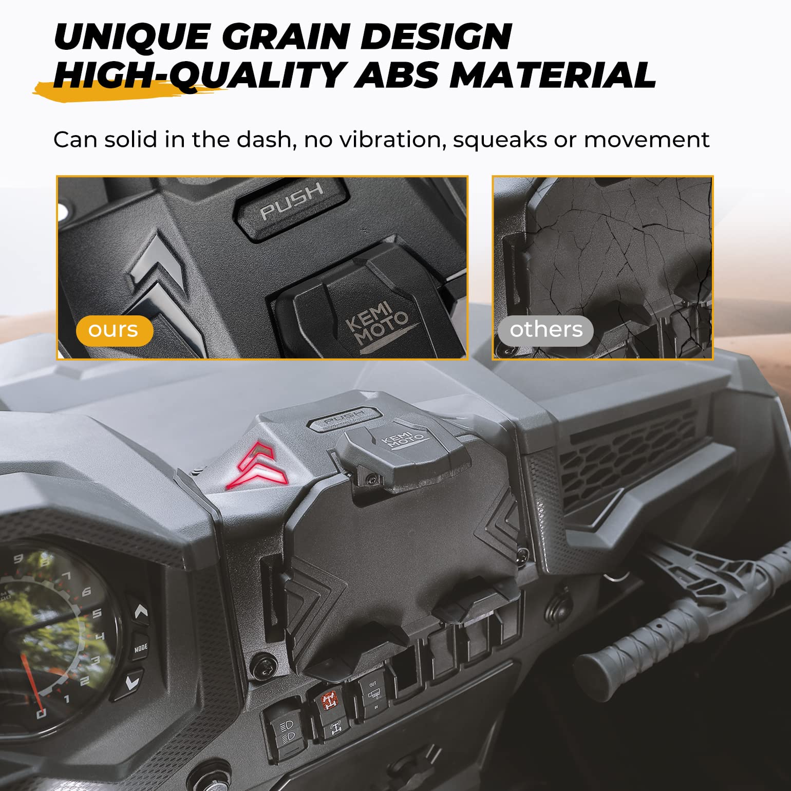 Photo of Electric Device GPS Mount Storage Box for Polaris RZR XP 1000/ XP Turbo by Kemimoto - Premium for UTVs / Side by Sides
