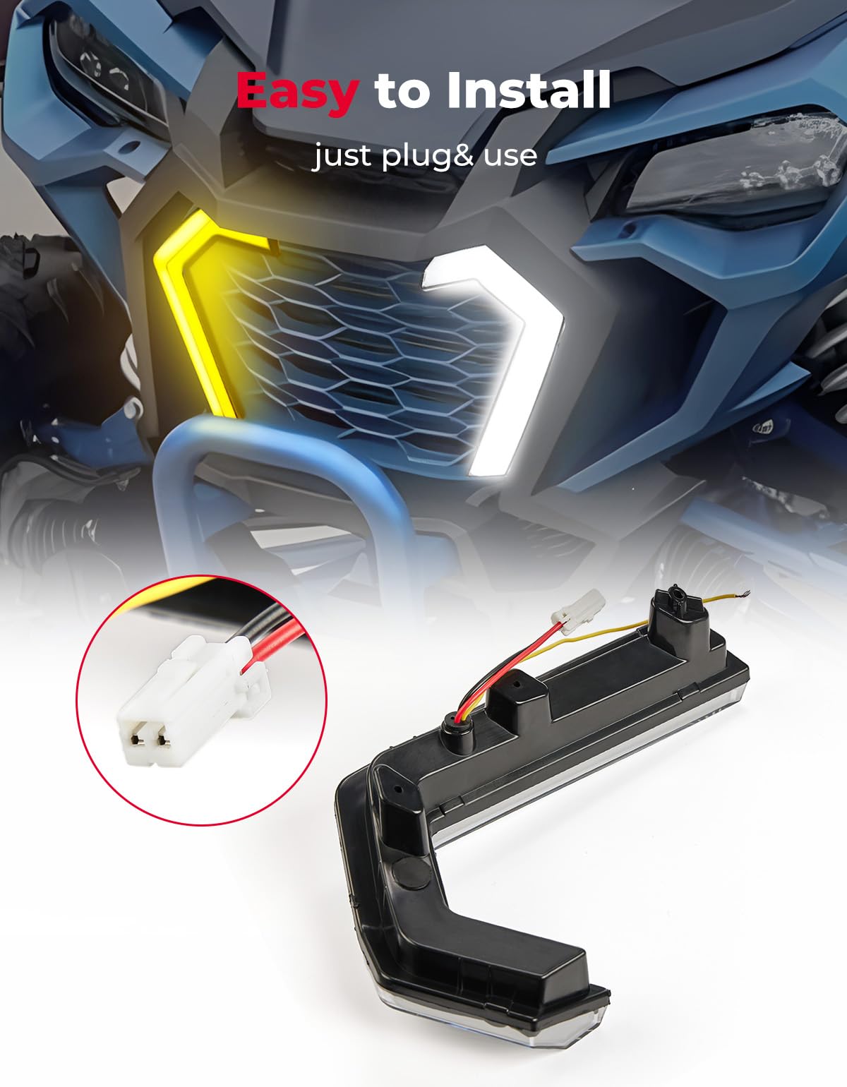 Photo of LED Turn Signal Fang Lights for Talon 1000R 1000X 1000X-4 by Kemimoto - Premium for UTVs / Side by Sides