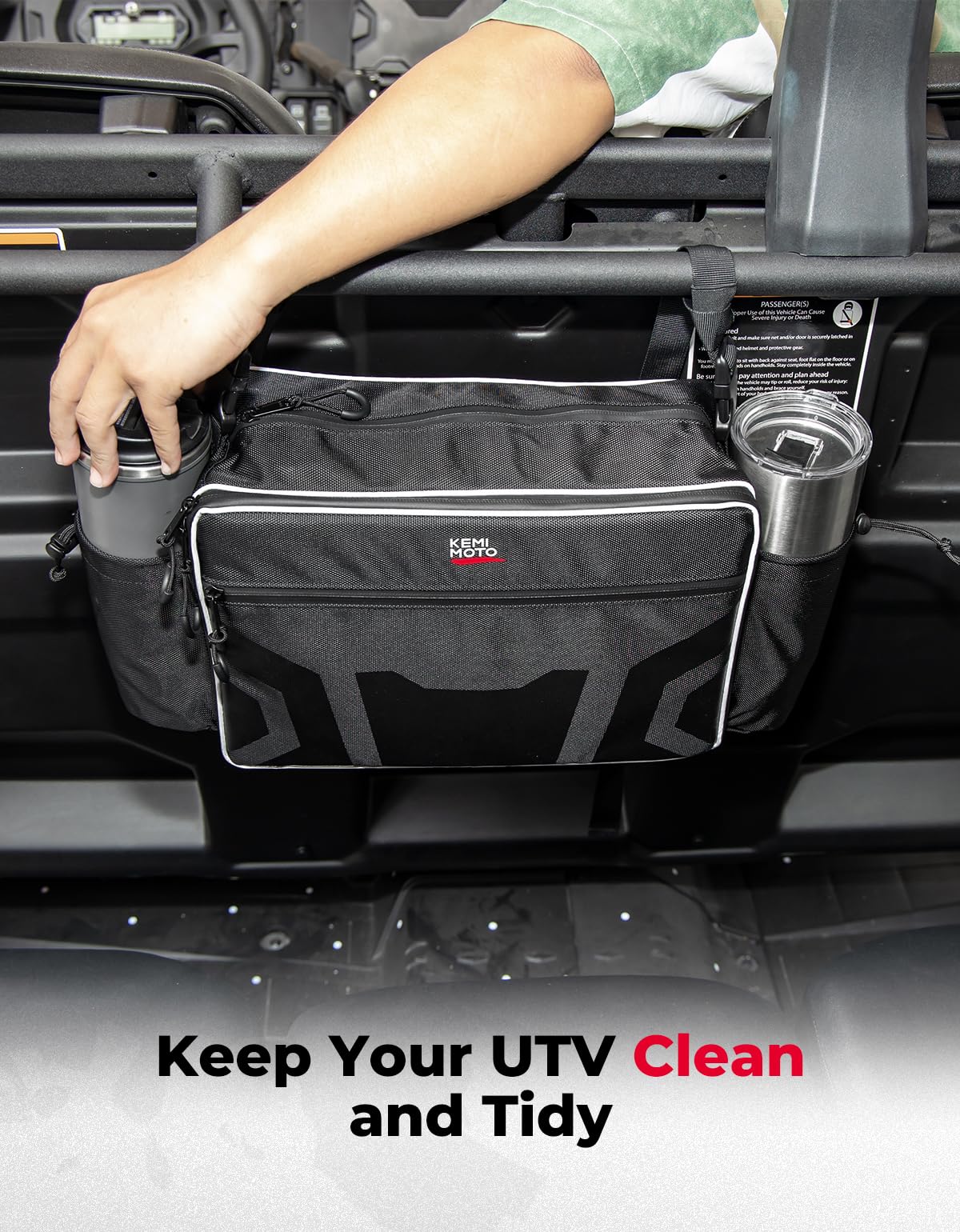 Photo of UTV Storage Bag for Pioneer 1000-6/RZR XP 1000 4/Defender Max by Kemimoto - Premium for UTVs / Side by Sides