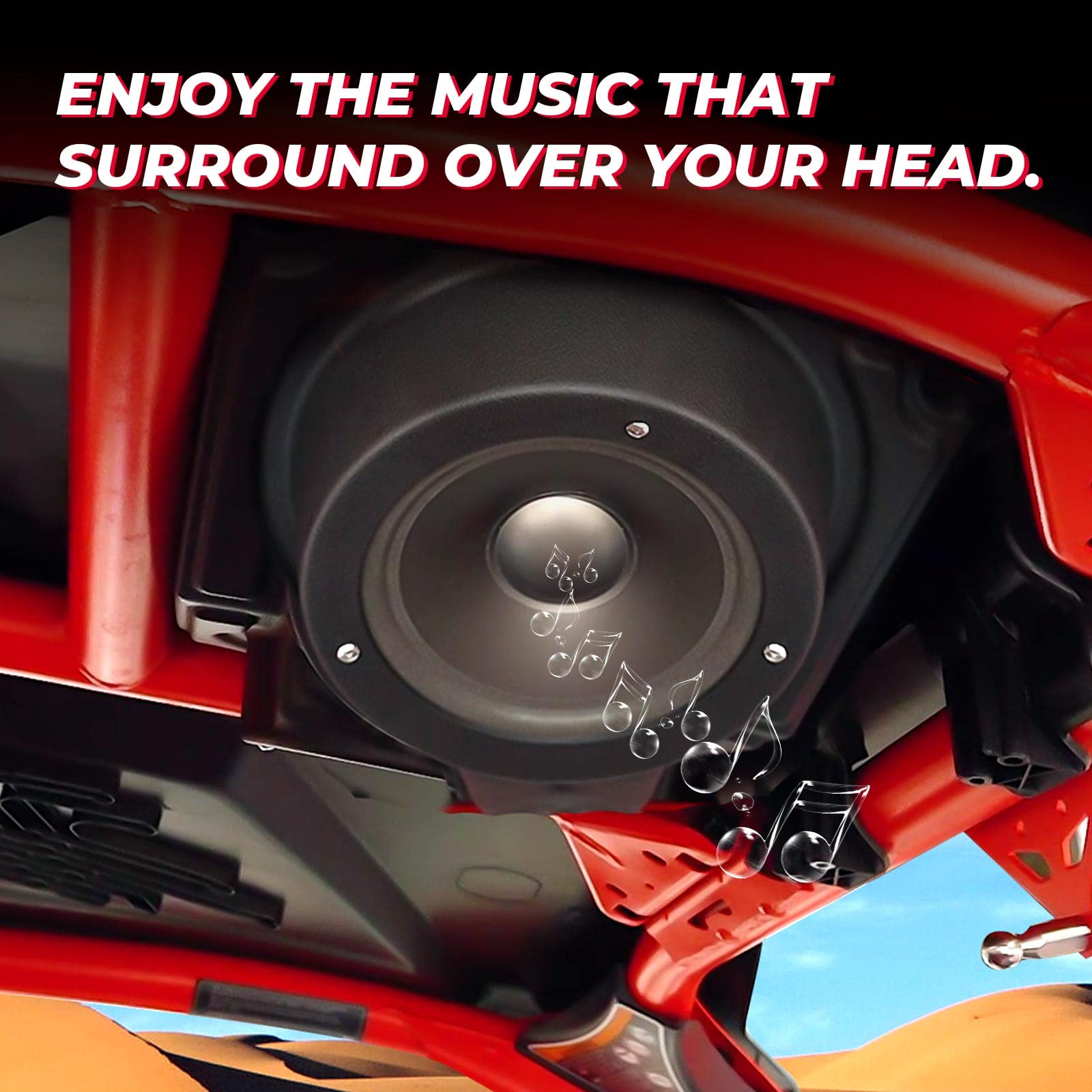 Photo of Kemimoto ATV/UTV/Cart Overhead Speaker Mount Enclosure 6.5inch by Kemimoto - Premium for UTVs / Side by Sides