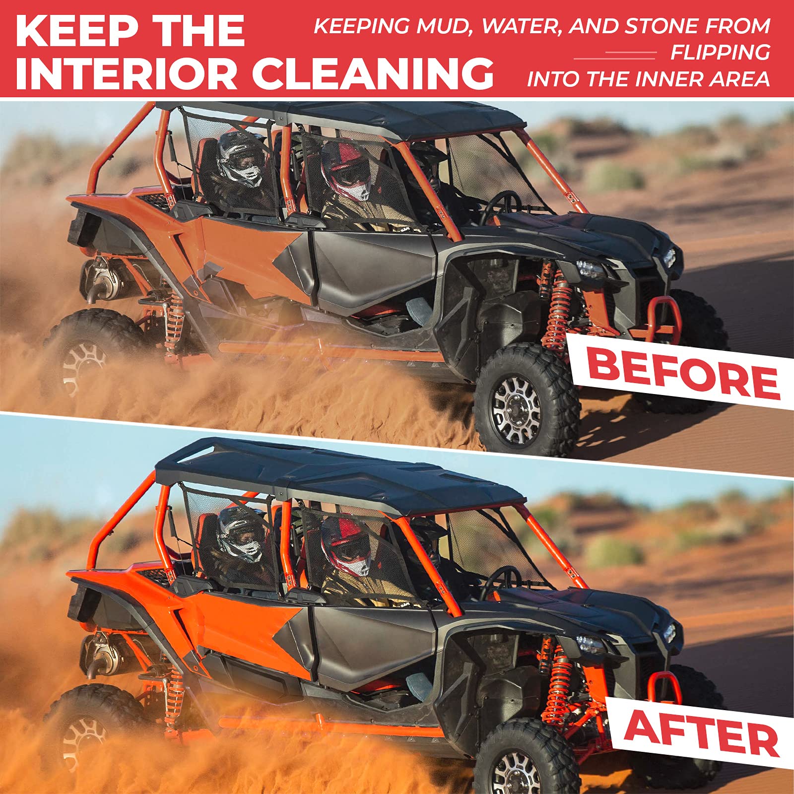 Photo of Rear Lower Door Bottom Panel Insert for Talon 1000X-4 (2 Doors) by Kemimoto - Premium for UTVs / Side by Sides