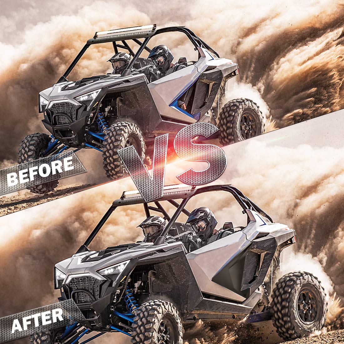 Photo of UTV Lower Half Doors Panels for RZR PRO XP/R/Turbo R 2020-2024 by Kemimoto - Premium for UTVs / Side by Sides