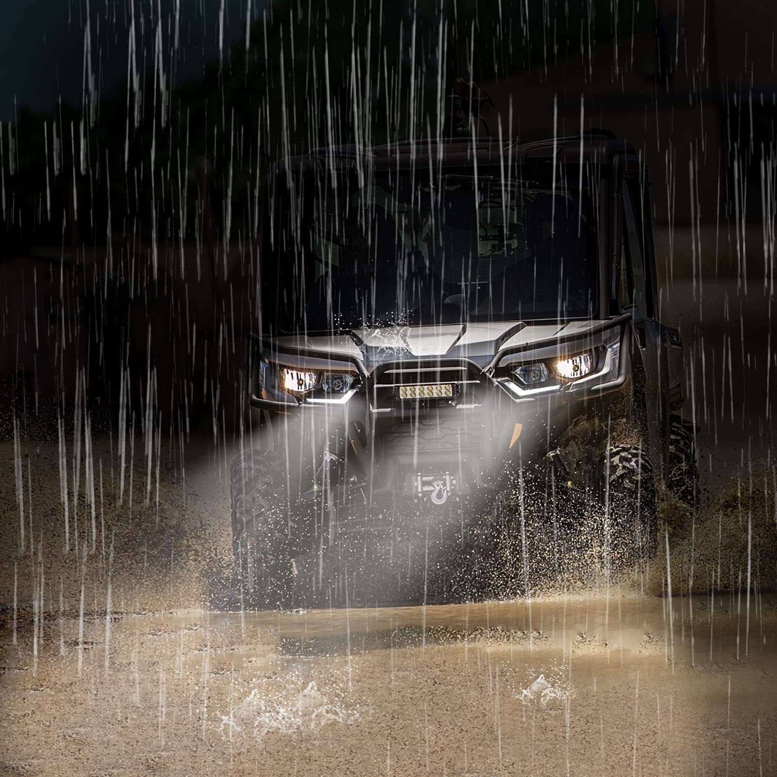 Photo of LED DRL Front Signal Light for Can am Defender HD10|9|8|7|5 by Kemimoto - Premium for UTVs / Side by Sides
