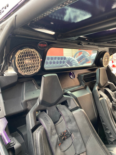 Photo of CANAM X3 REAR WINDSHIELD W/SPEAKER CUT-OUT 2016+ by Dirt Warrior Accessories - Premium WINDSHIELD for UTVs / Side by Sides