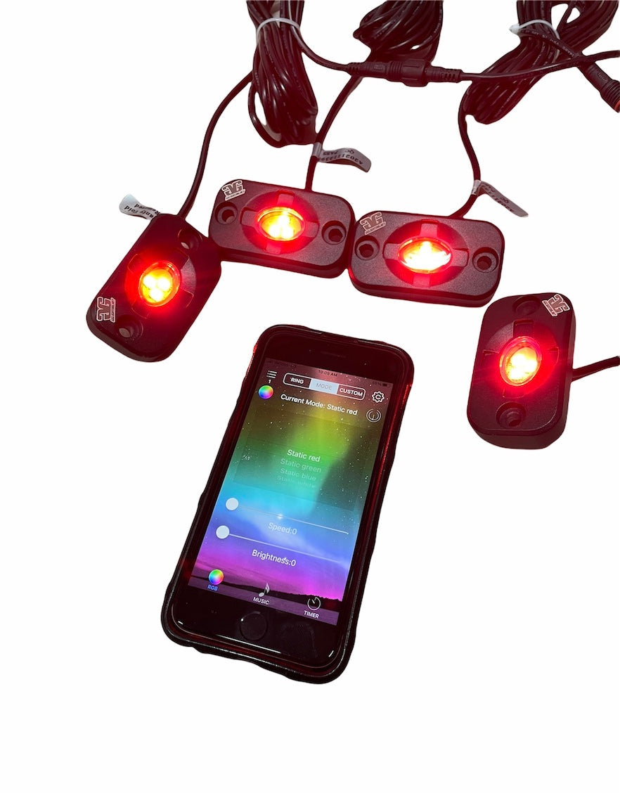 Photo of RGB LED Color Changing Rock Lights by GGLighting - Premium for UTVs / Side by Sides