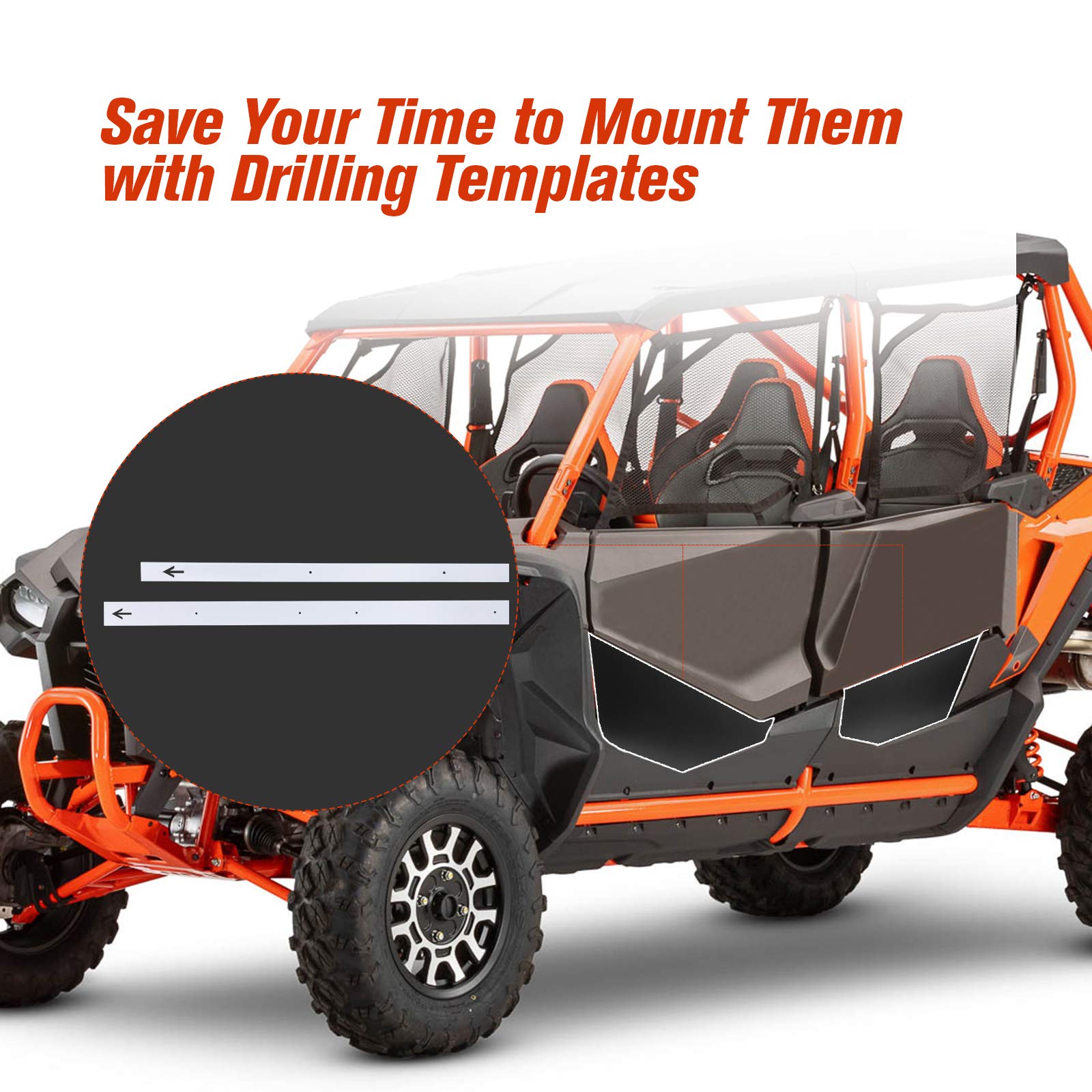 Photo of UTV Half Lower Door Panel for Honda Talon 1000X-4 2020-2025 by Kemimoto - Premium for UTVs / Side by Sides