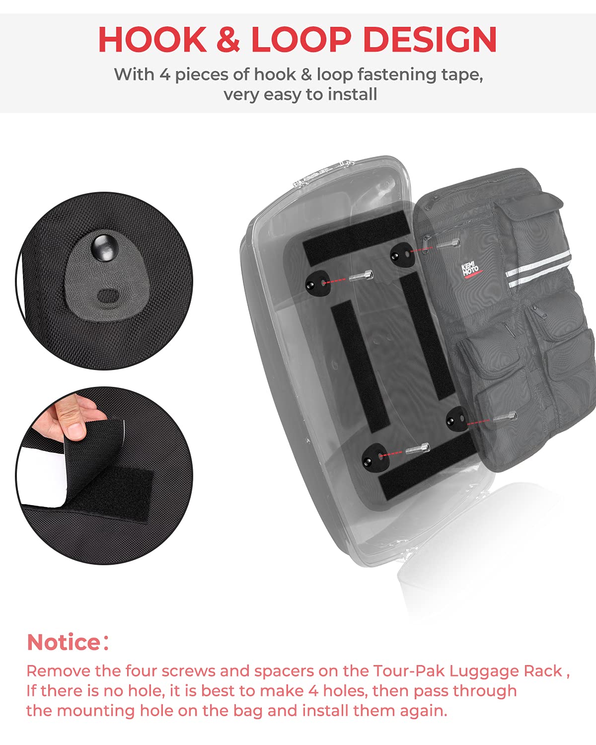 Photo of Tour Pack Lid Organizer for Road Glide Road King Electra Glide Street Glide Touring by Kemimoto - Premium for UTVs / Side by Sides