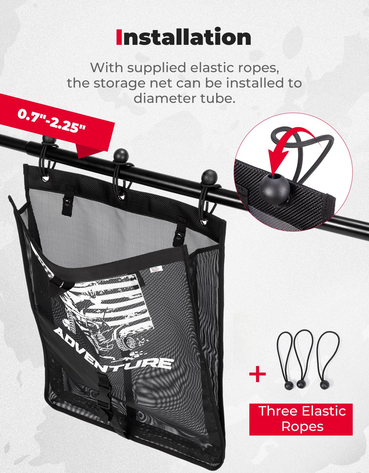 Photo of Universal Trash Sack Mesh Trash Bag for UTV Golf by Kemimoto - Premium for UTVs / Side by Sides