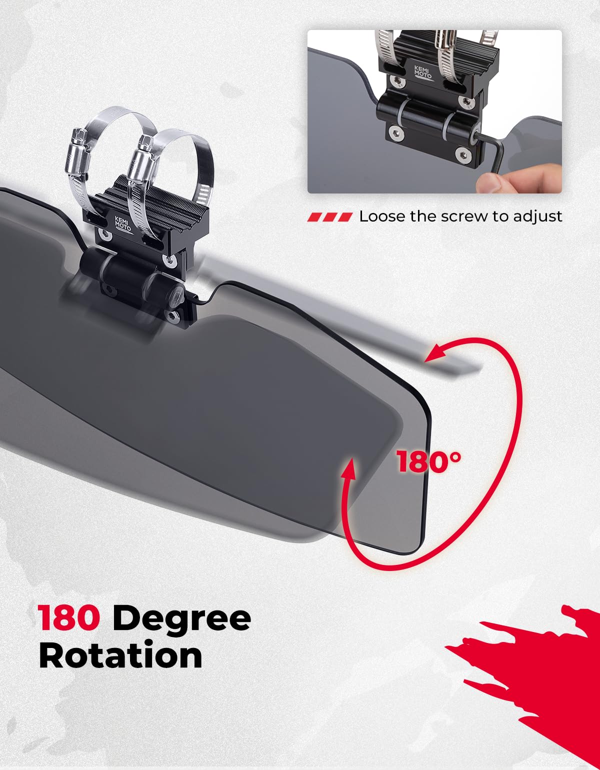 Photo of UTV Sun Visor Fit 1.5-2 in Roll Bars UTV Side X Side with Windshield by Kemimoto - Premium for UTVs / Side by Sides