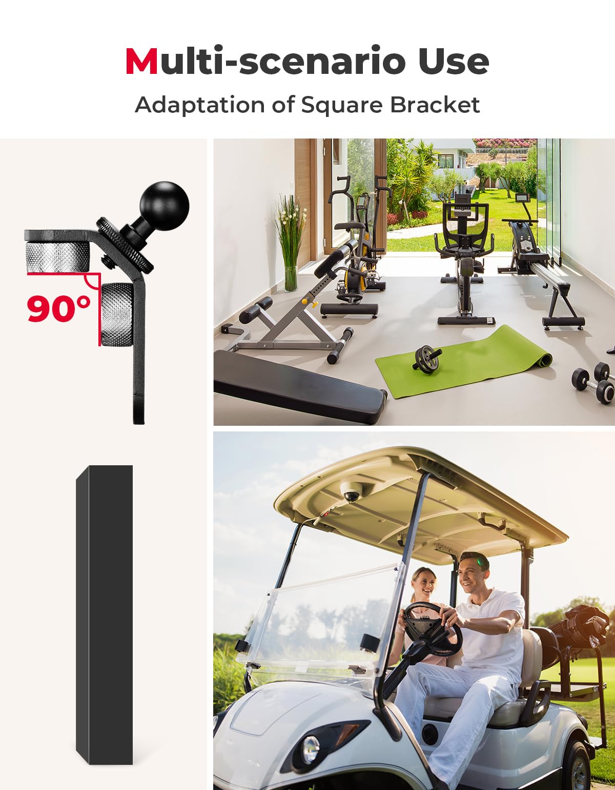 Photo of Phone Holder for EZGO/ Club Car/ Drive Golf Cart by Kemimoto - Premium for UTVs / Side by Sides