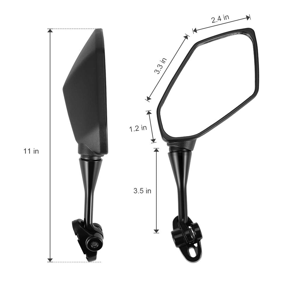 Photo of Motorcycle Rear View Mirrors for 1999-2006 CBR 600 F4 F4I by Kemimoto - Premium for UTVs / Side by Sides