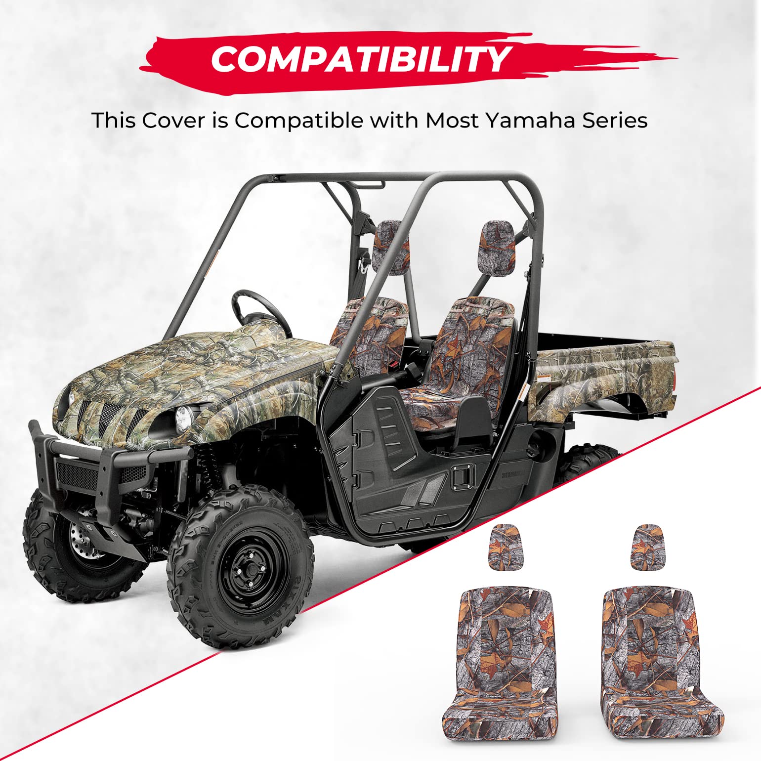Photo of UTV Heavy Duty Camo Dust Cover For Yamaha Rhino 450/ 660/ 700 by Kemimoto - Premium for UTVs / Side by Sides
