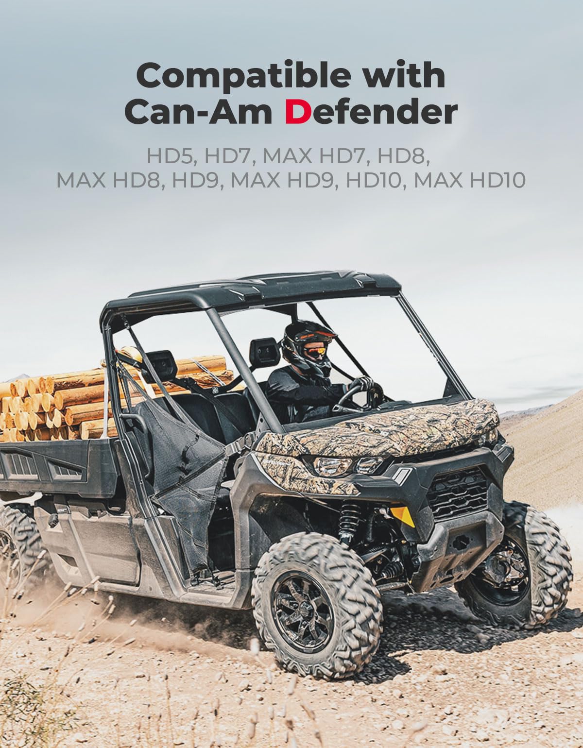 Photo of Bench Seat Console Armrest Box for Can-Am Defender HD10|9|8|7|5 by Kemimoto - Premium for UTVs / Side by Sides