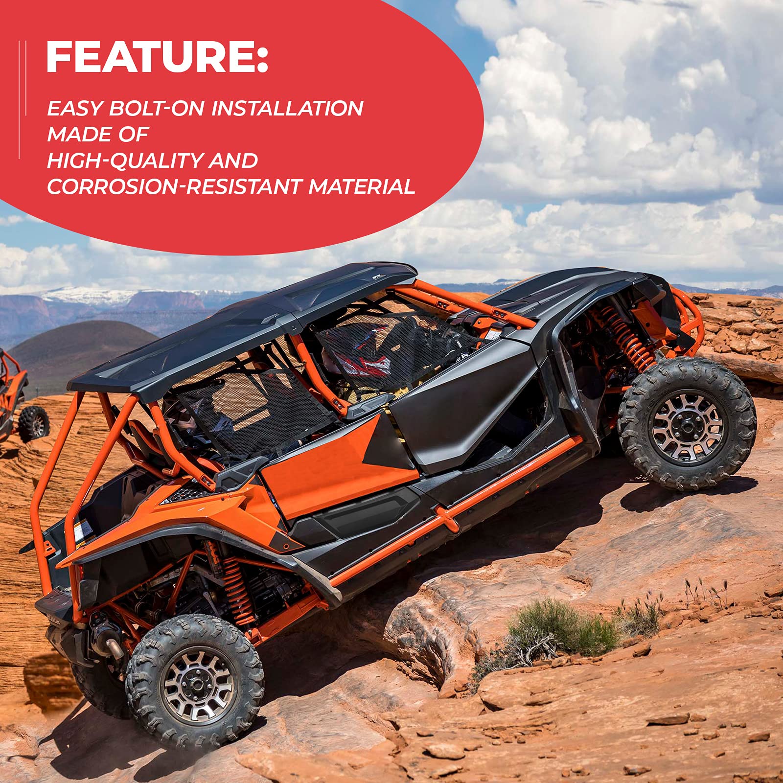 Photo of Rear Lower Door Bottom Panel Insert for Talon 1000X-4 (2 Doors) by Kemimoto - Premium for UTVs / Side by Sides