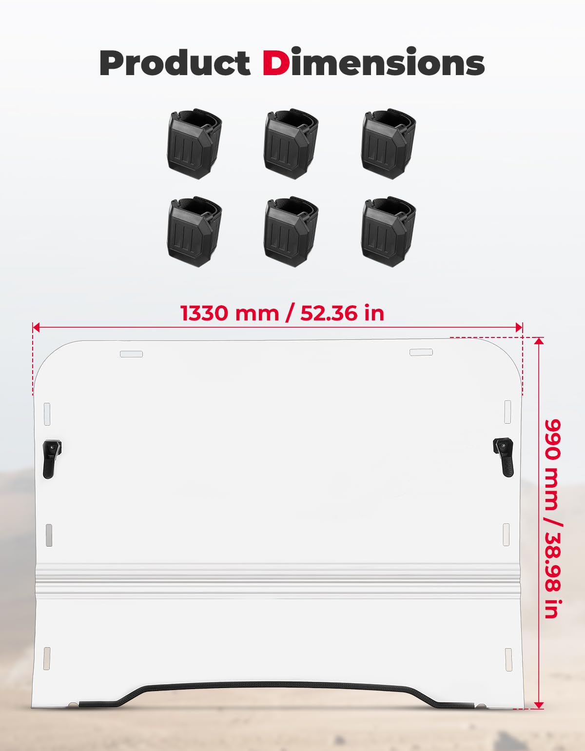 Photo of UTV Windshield for Kawasaki Mule 3010 by Kemimoto - Premium for UTVs / Side by Sides