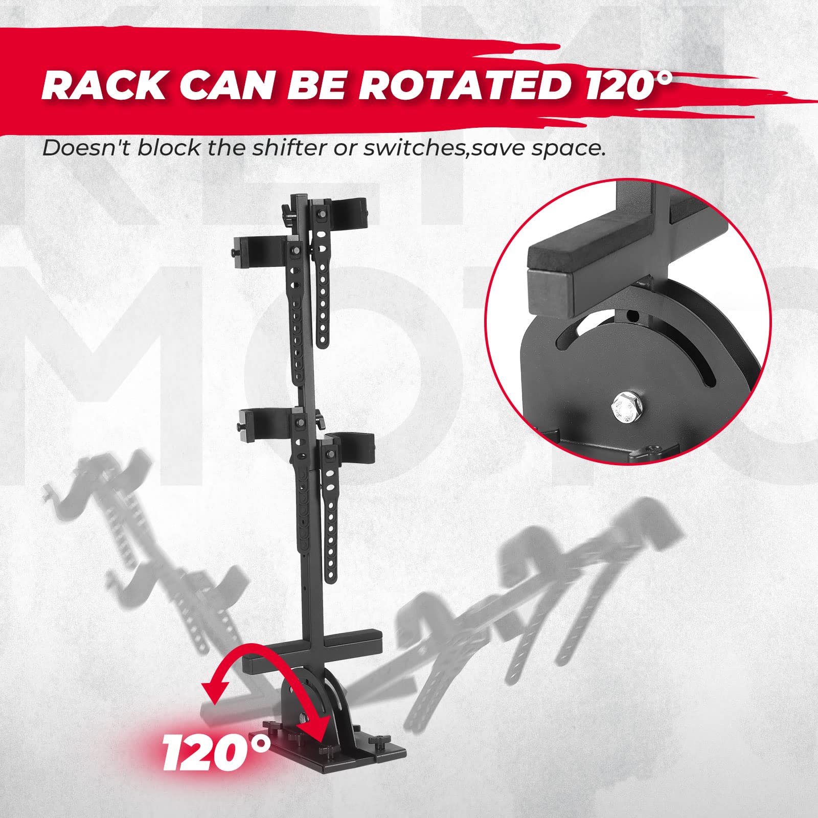 Photo of UTV Shotgun Holder, Floor Vertical Mount Holder by Kemimoto - Premium for UTVs / Side by Sides