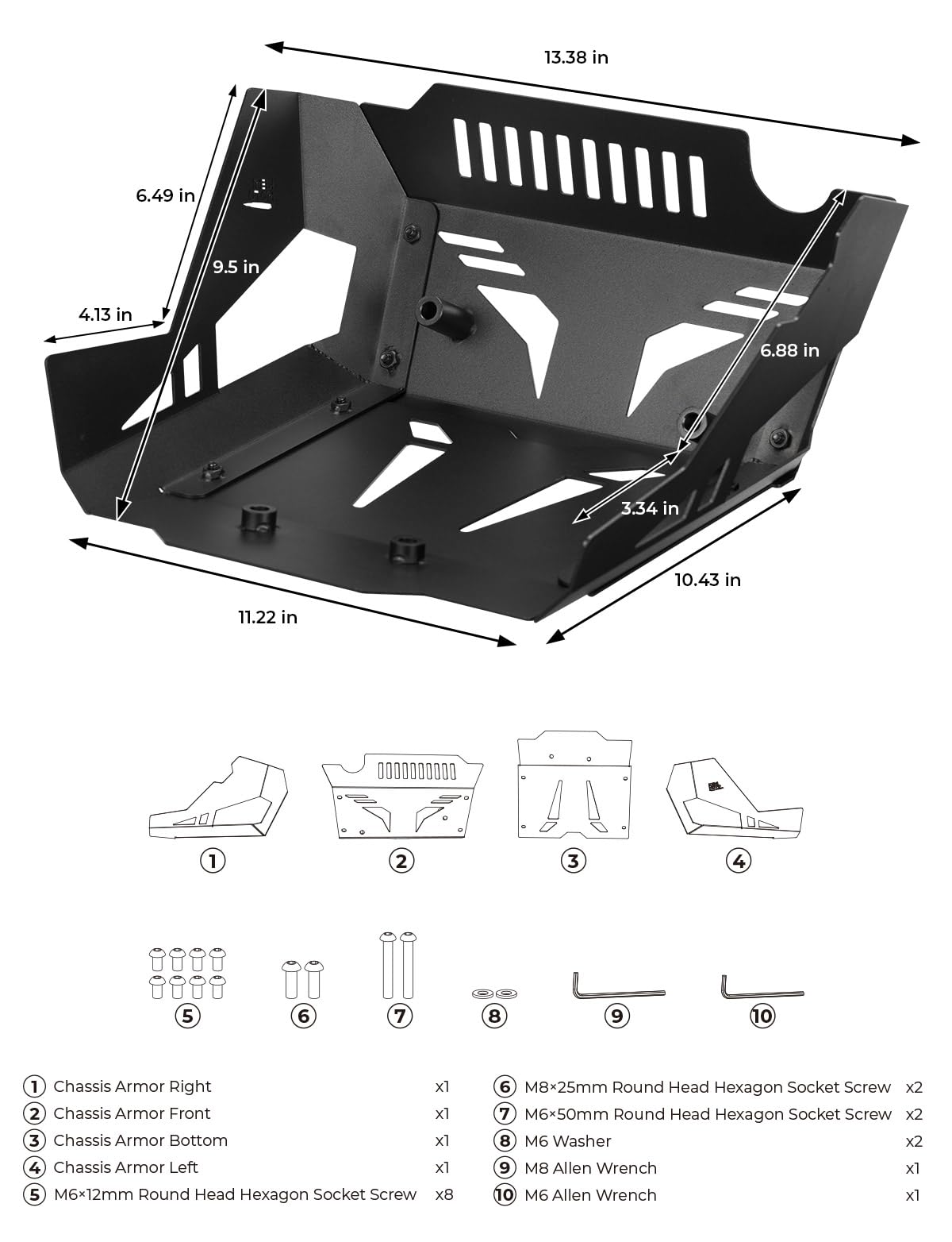 Photo of Motorcycle Skid Plate for Sportster S RH1250 2021-2024 by Kemimoto - Premium for UTVs / Side by Sides