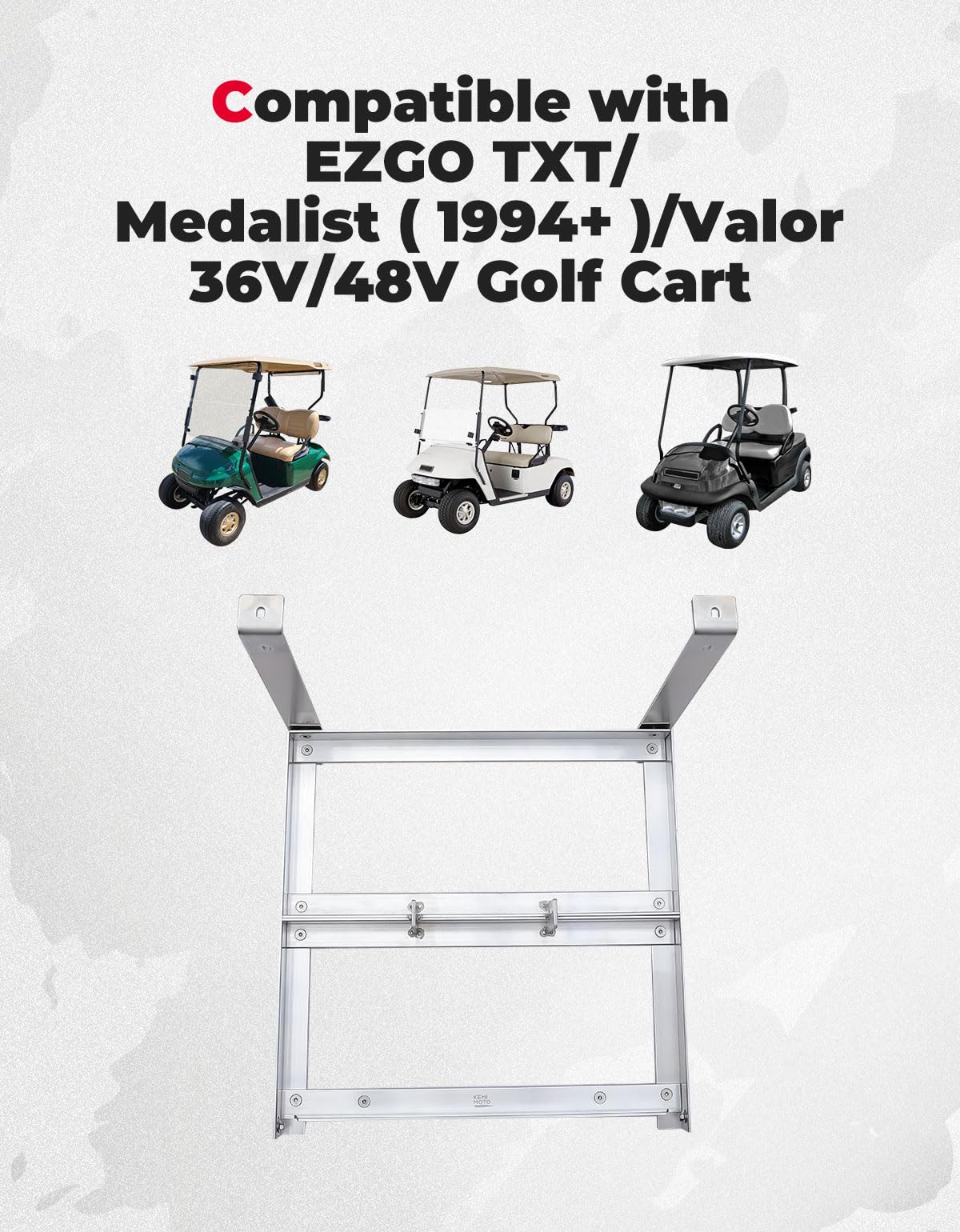 Photo of Kemimoto Aluminum Battery Tray for EZGO TXT/Medalist Golf Cart by Kemimoto - Premium for UTVs / Side by Sides