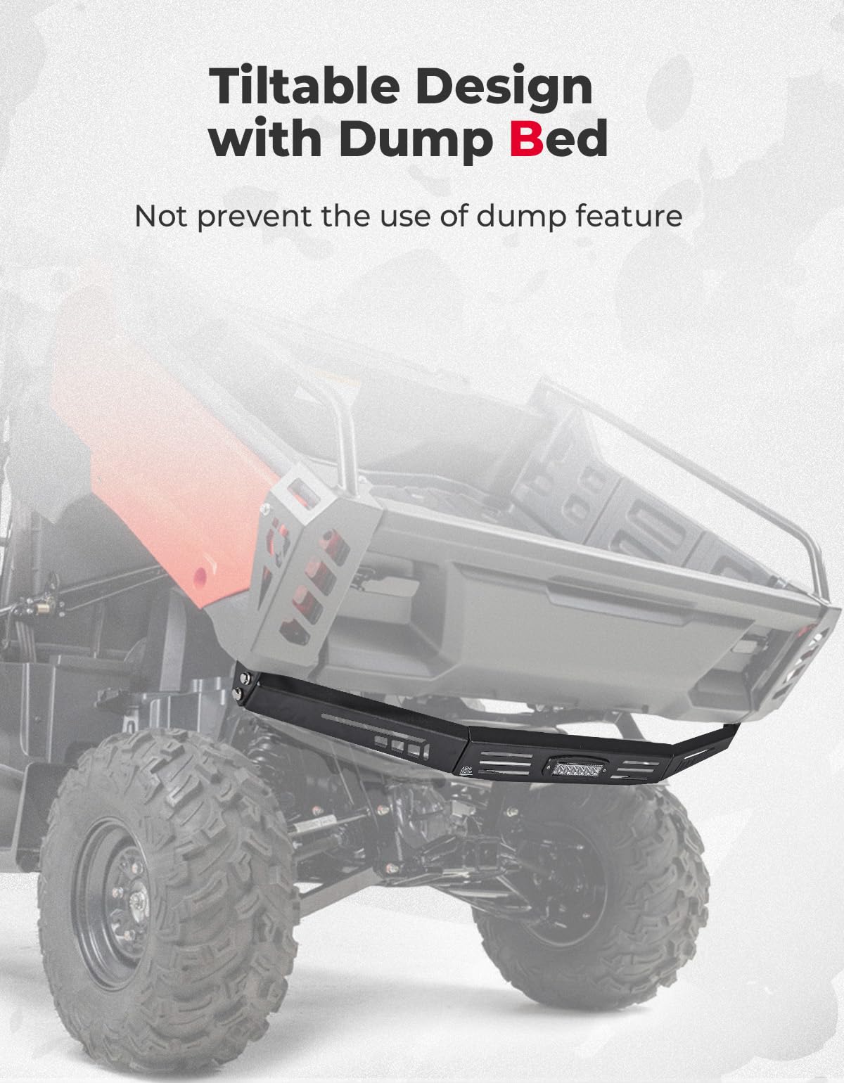 Photo of Rear Bumper for Pioneer 1000 1000-6 2016-2025 by Kemimoto - Premium for UTVs / Side by Sides