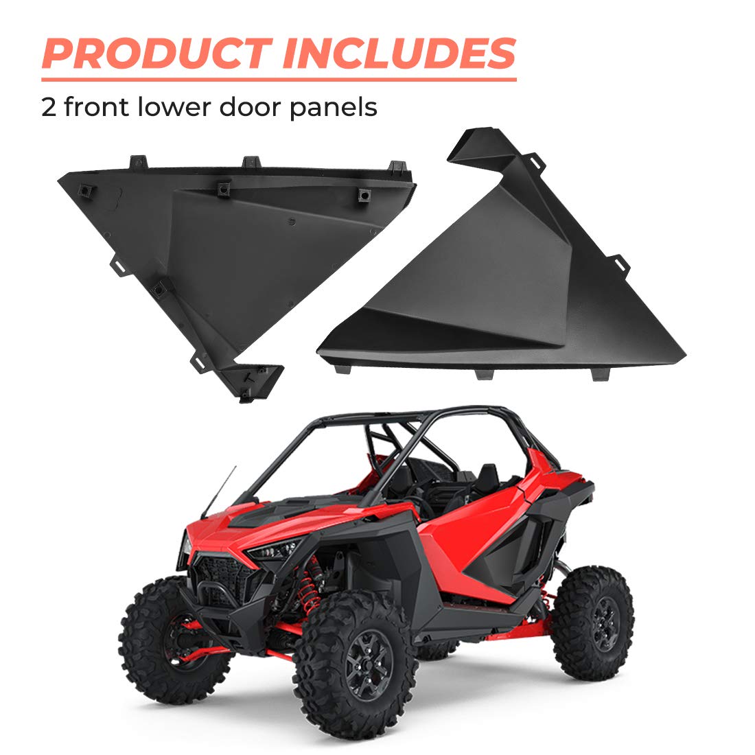 Photo of UTV Lower Half Doors Panels for RZR PRO XP/R/Turbo R 2020-2024 by Kemimoto - Premium for UTVs / Side by Sides