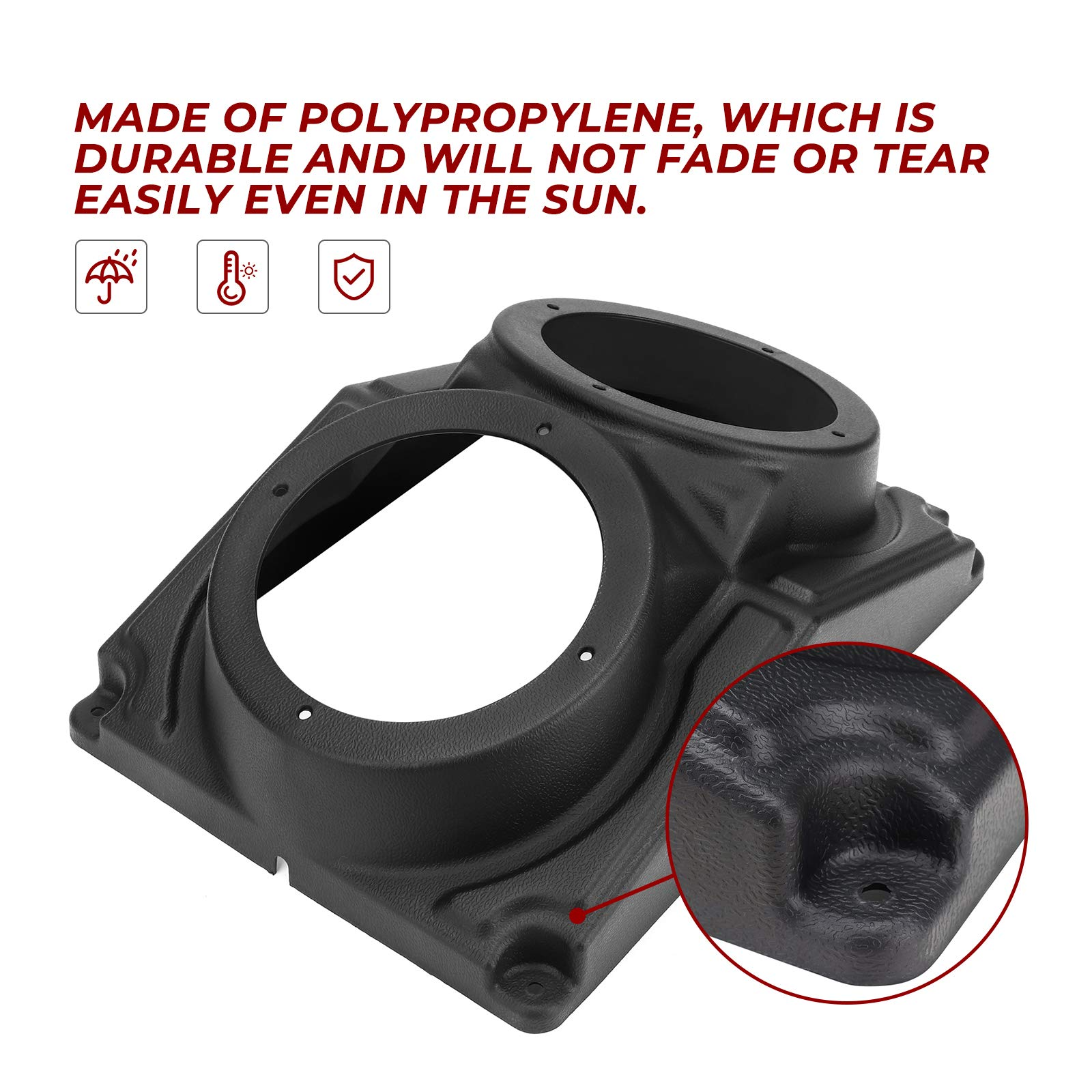 Photo of Kemimoto ATV/UTV/Cart Overhead Speaker Mount Enclosure 6.5inch by Kemimoto - Premium for UTVs / Side by Sides