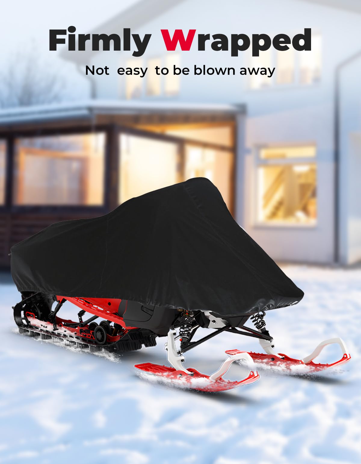 Photo of Snowmobile Cover 420D Heavy-Duty Waterproof Sled Ski Cover by Kemimoto - Premium for UTVs / Side by Sides