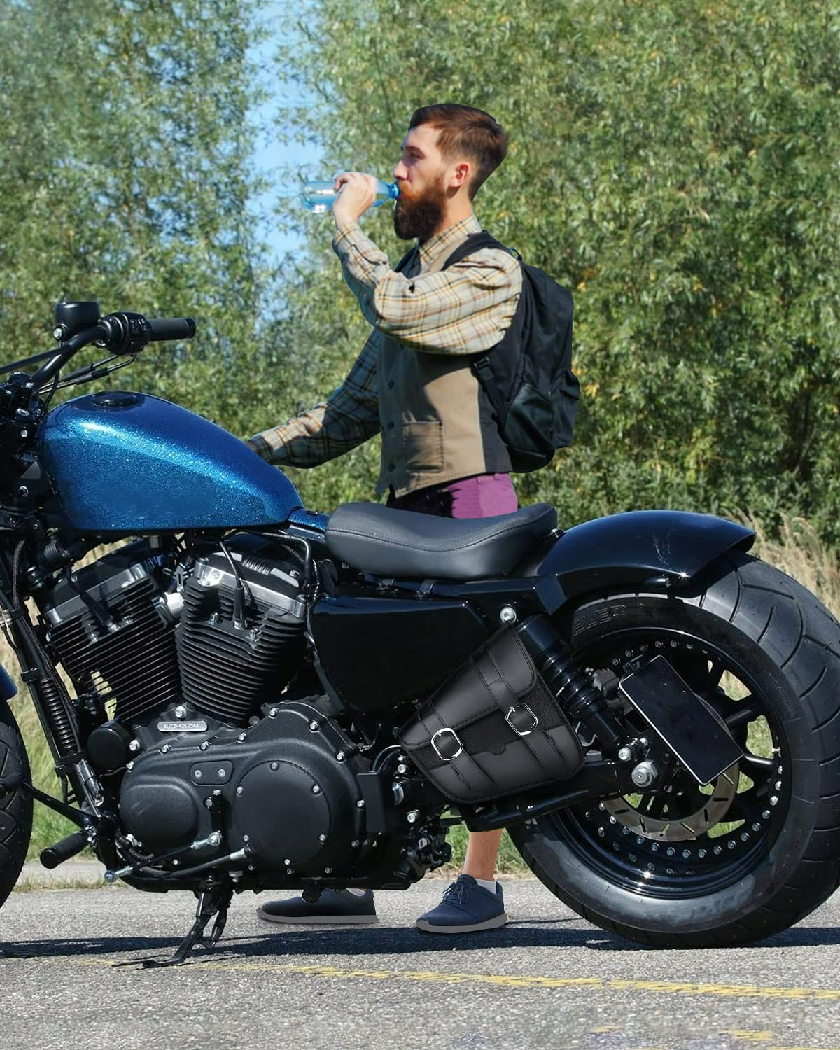 Photo of Swingarm Side Tool Bag for Harley by Kemimoto - Premium for UTVs / Side by Sides