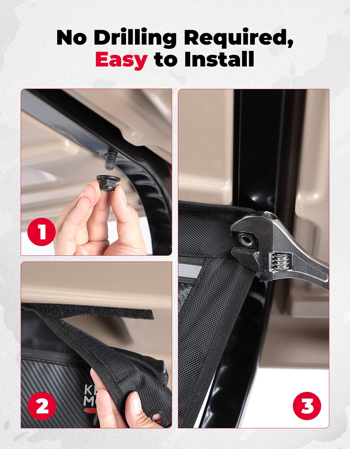 Photo of Golf Cart Overhead Storage Bag for 2/2+2 Passenger EZGO RXV by Kemimoto - Premium for UTVs / Side by Sides