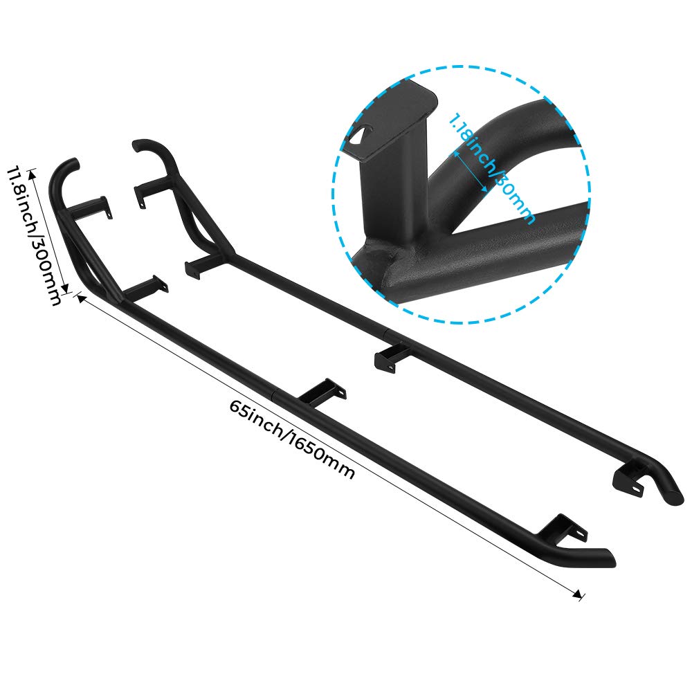 Photo of Steel Nerf Bars Fit Polaris RZR XP 4 1000 / 4 Turbo 2014-2023 by Kemimoto - Premium for UTVs / Side by Sides