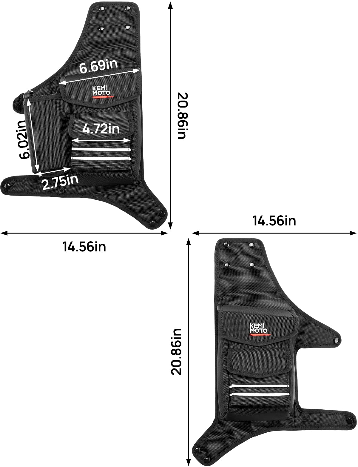 Photo of Saddlebag Guard Bags Soft Organizer for Harley 1 Pair by Kemimoto - Premium for UTVs / Side by Sides