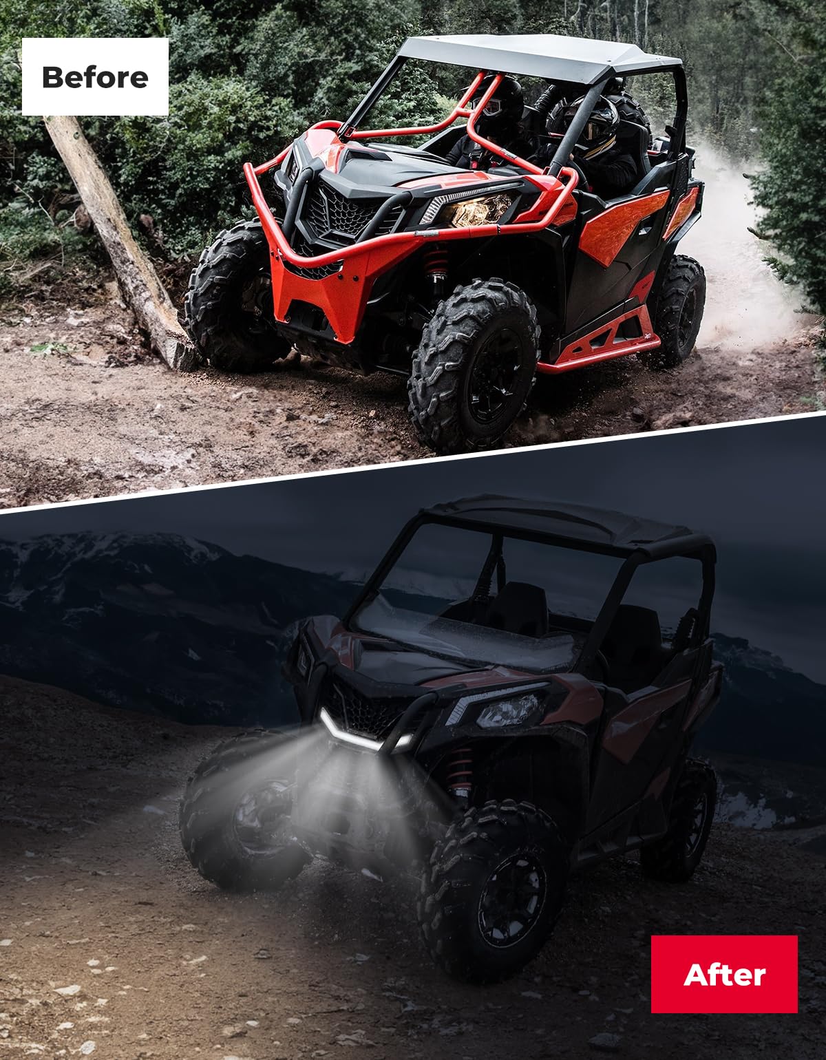 Photo of Kemimoto Front Grille Light, LED Accent Light for Can-Am Maverick Trail Sport by Kemimoto - Premium for UTVs / Side by Sides