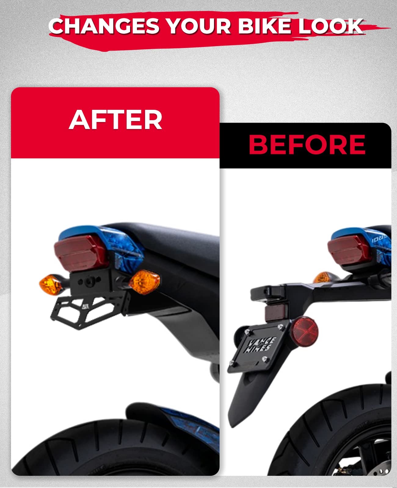 Photo of License Plate Bracket for Grom MSX125 (2022-2025) by Kemimoto - Premium for UTVs / Side by Sides