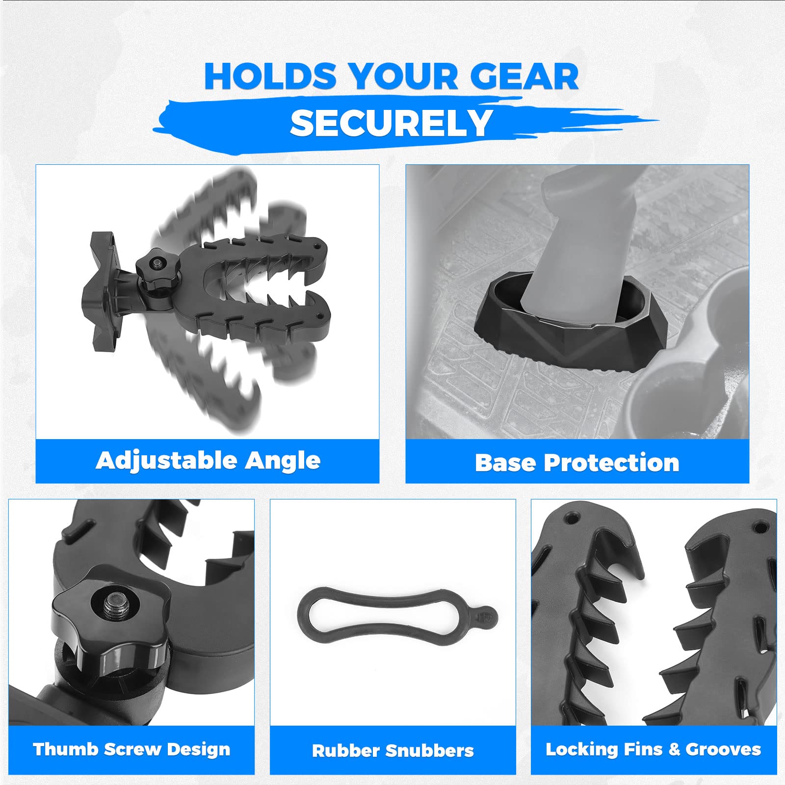 Photo of UTV Rifle Gun Holder for Polaris Ranger & General by Kemimoto - Premium for UTVs / Side by Sides
