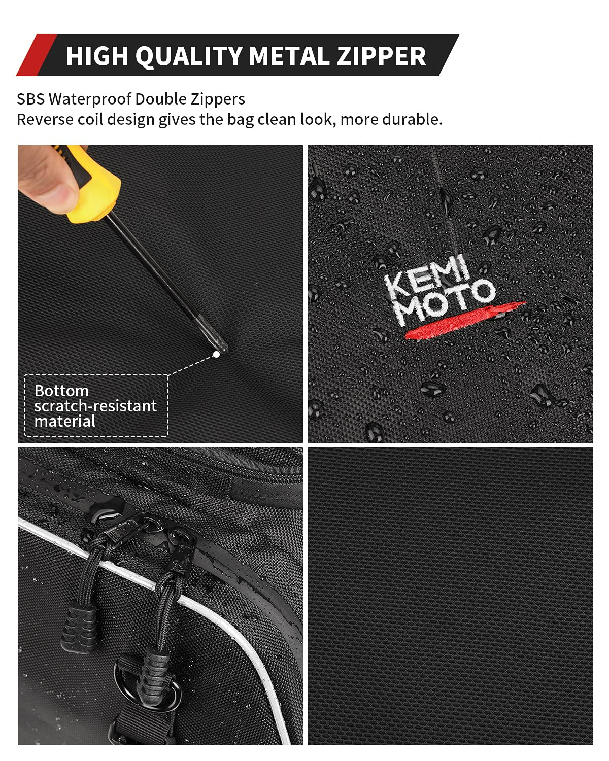 Photo of Motorcycle Travel Luggage Rack Trunk Bag by Kemimoto - Premium for UTVs / Side by Sides
