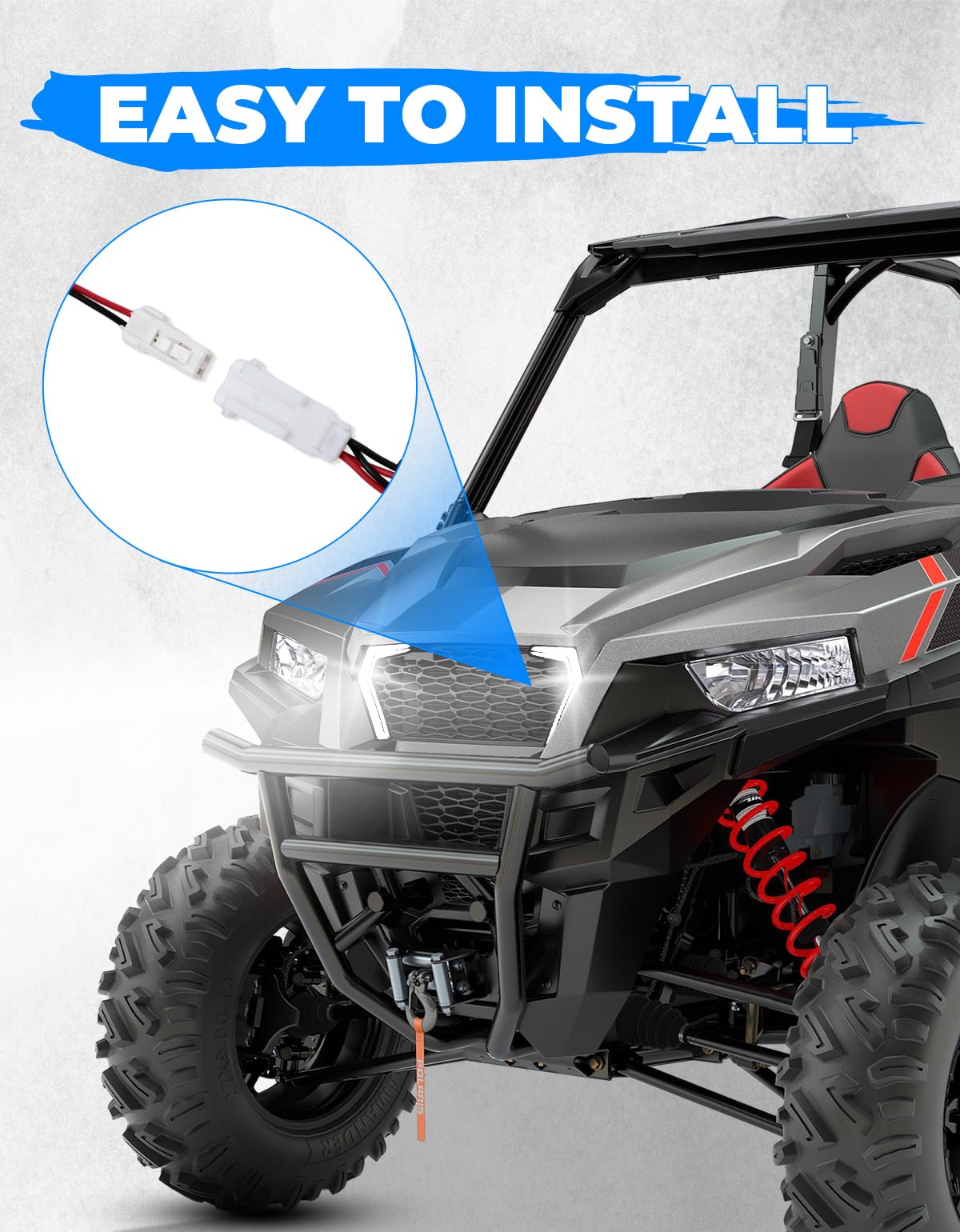 Photo of Kemimoto 2x Front Fang Accent Light Turn Signal For Polaris General 1000 2016-2024 by Kemimoto - Premium for UTVs / Side by Sides