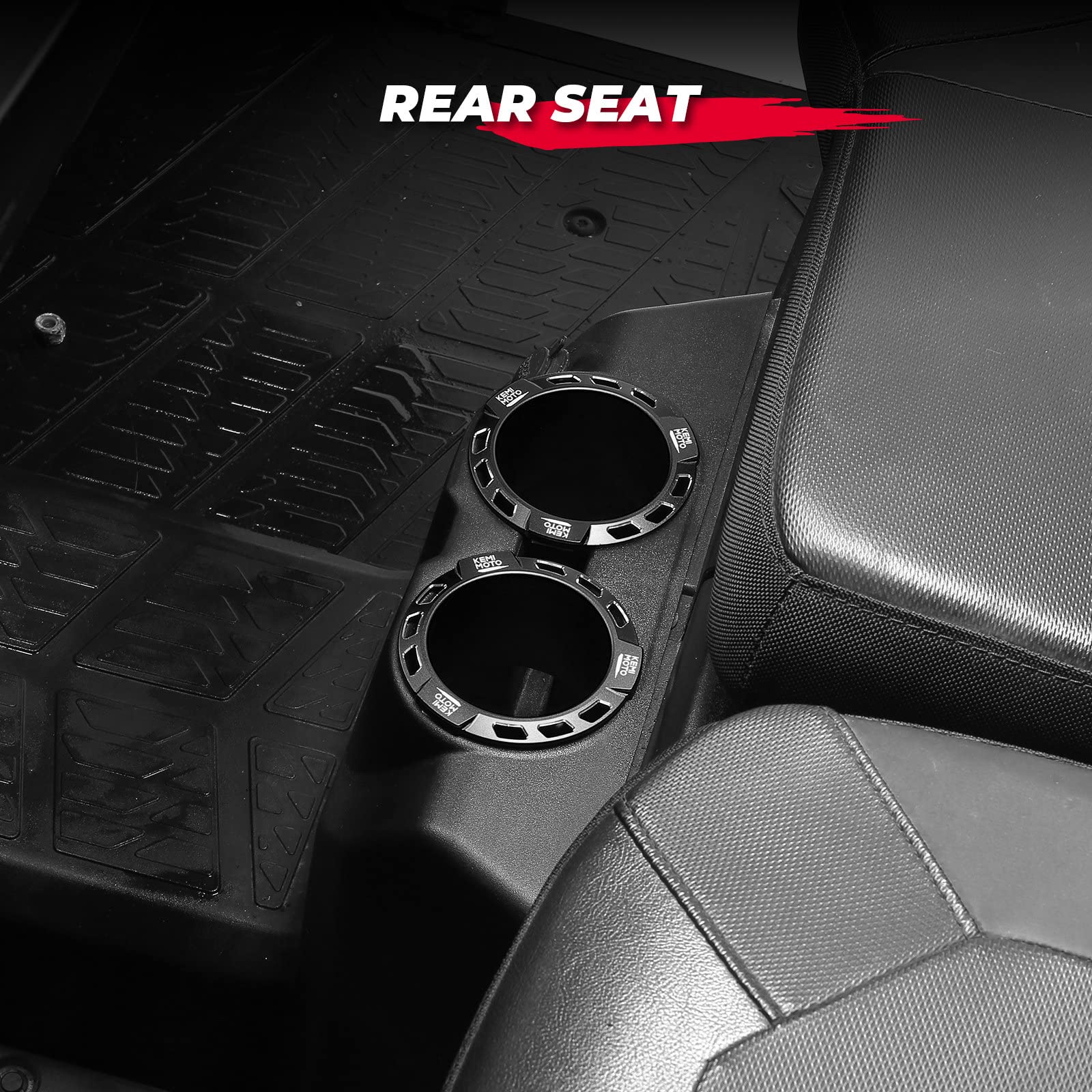 Photo of UTV CNC Aluminum Cup Holder for Polaris RZR/ Ranger (2 Pack) by Kemimoto - Premium for UTVs / Side by Sides