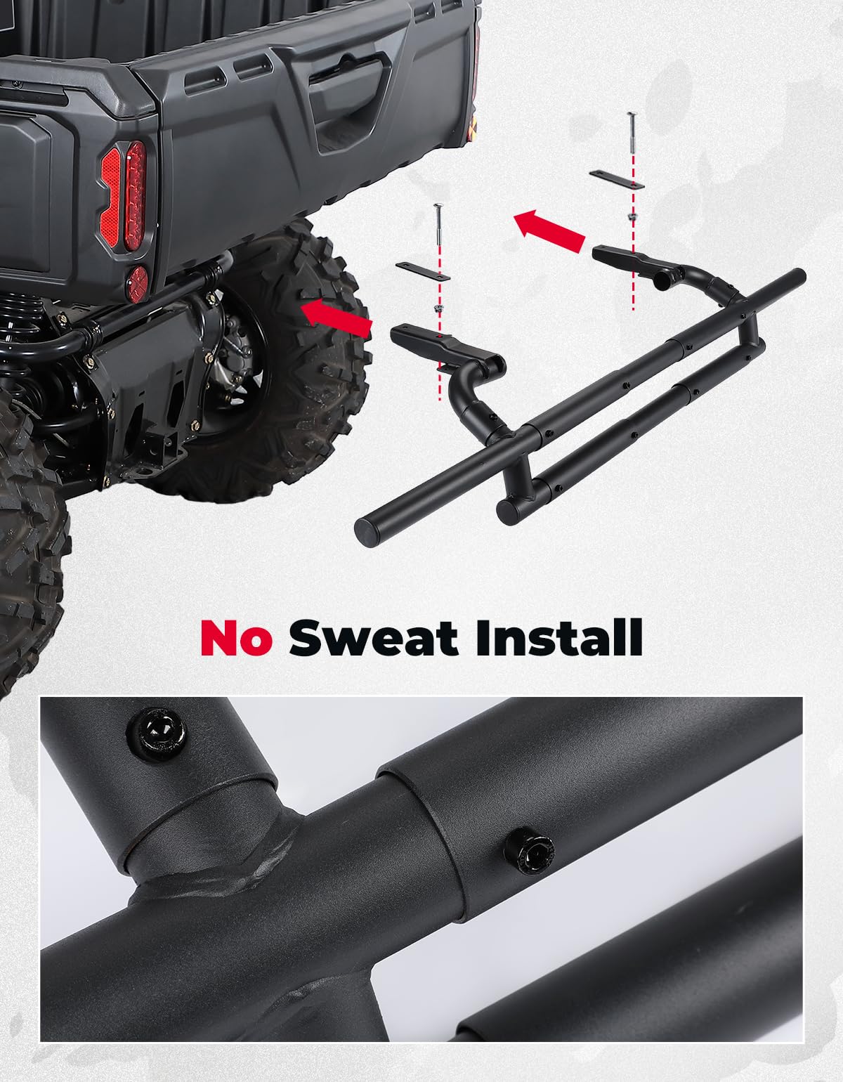 Photo of Rear Bumper for Can Am Defender / MAX HD10|9|8|7|5 by Kemimoto - Premium for UTVs / Side by Sides